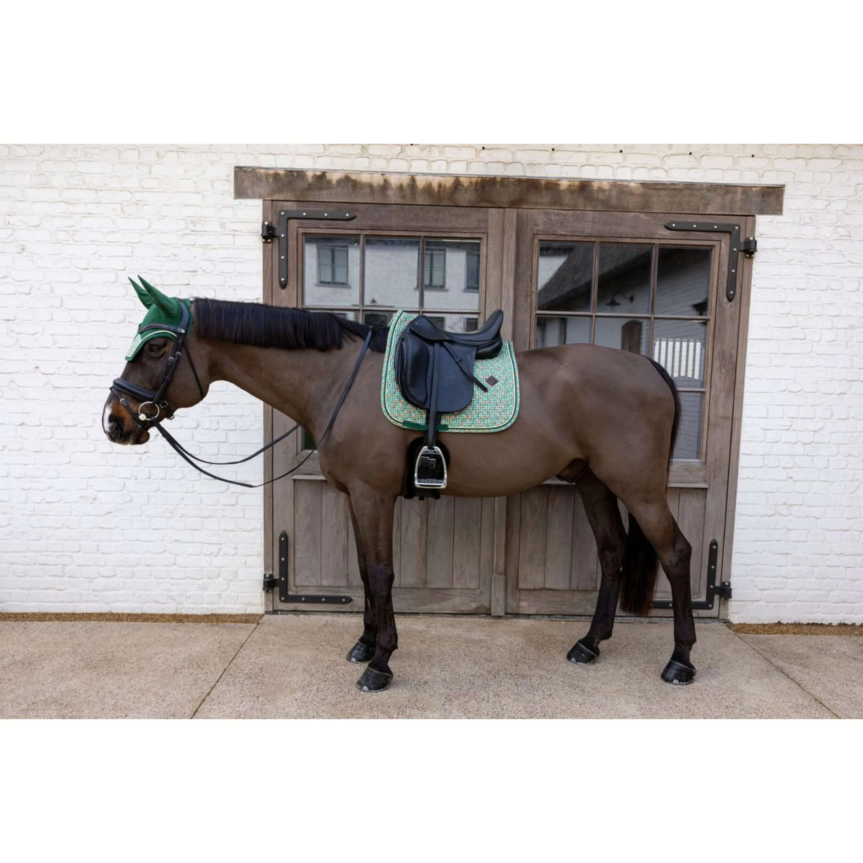 Kentucky Sottosella Velvet Pied De Poule Dressage Verde scuro - Image 5