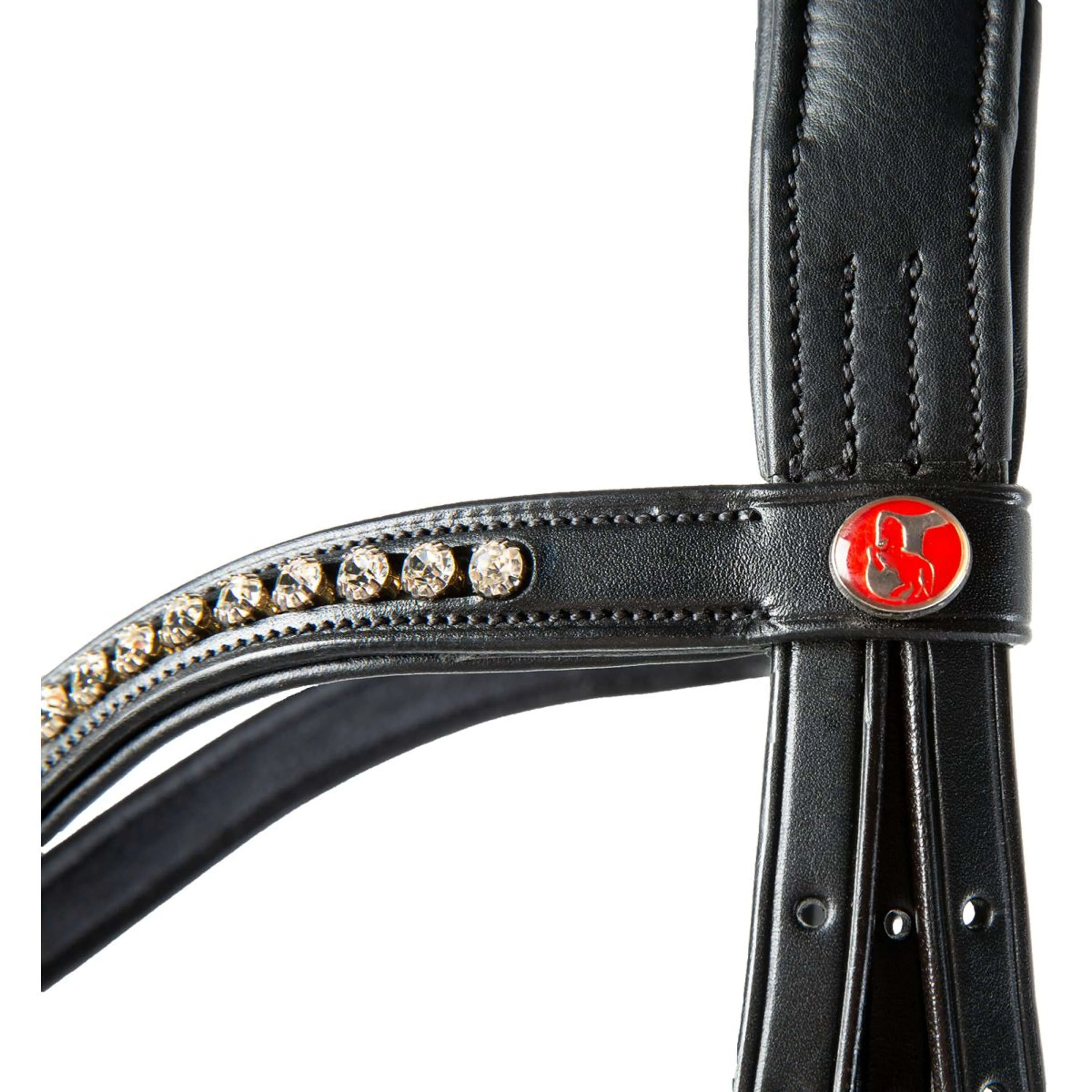 Kieffer Testiera Ultrasoft Sue con Cristalli Nero/Bianco - Image 4