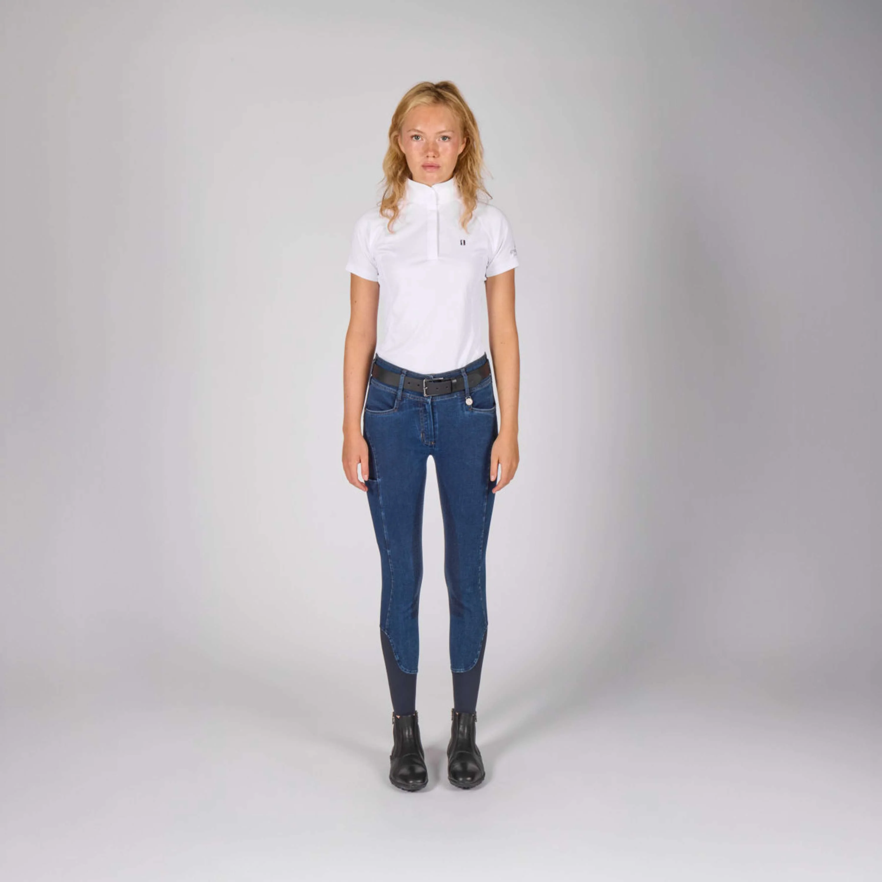 Kingsland Pantaloni da Equitazione KLKayce Denim Full Grip Navy - Image 6