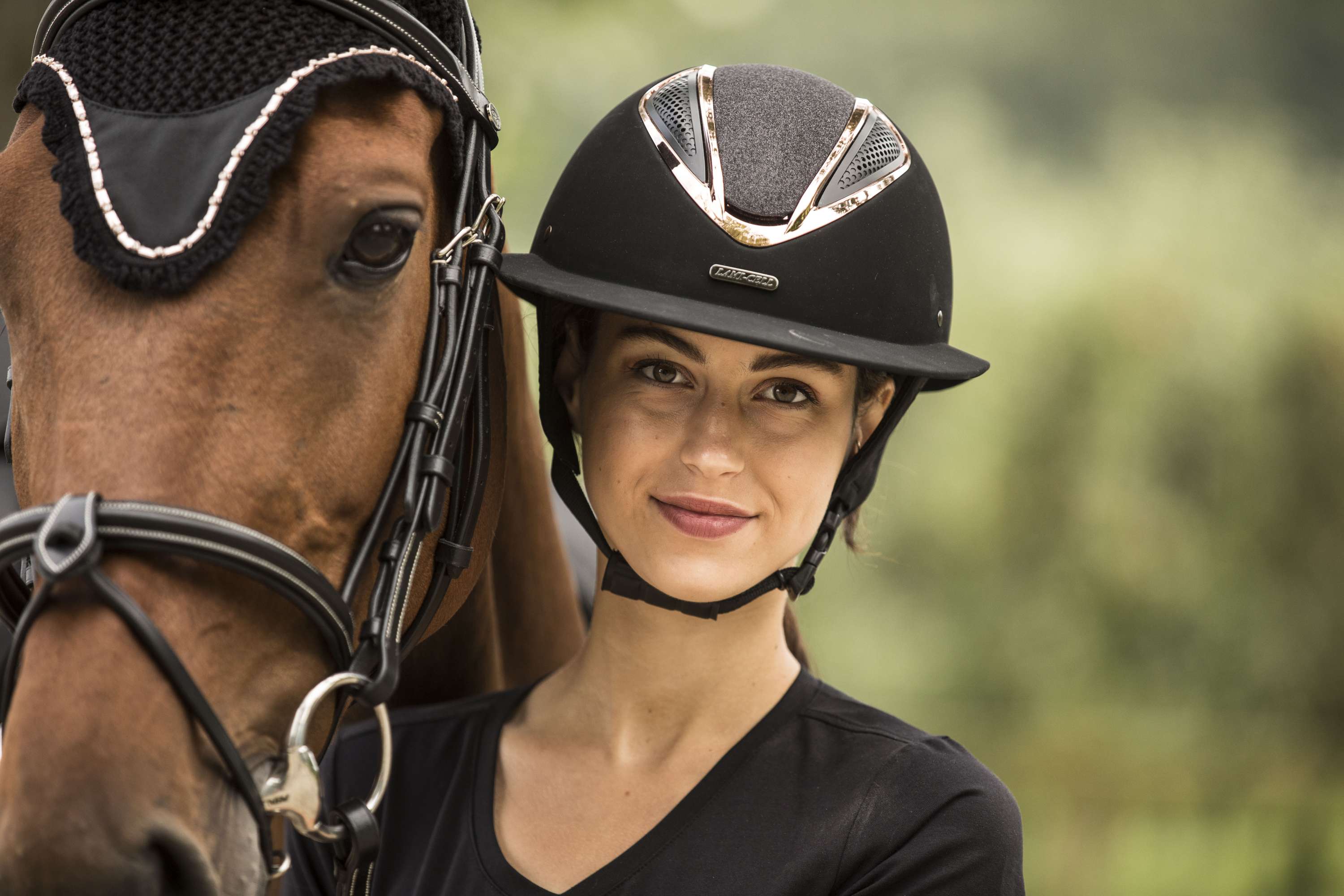 Lami-Cell Casco da equitazione Artemis Nero/Champagne - Image 9