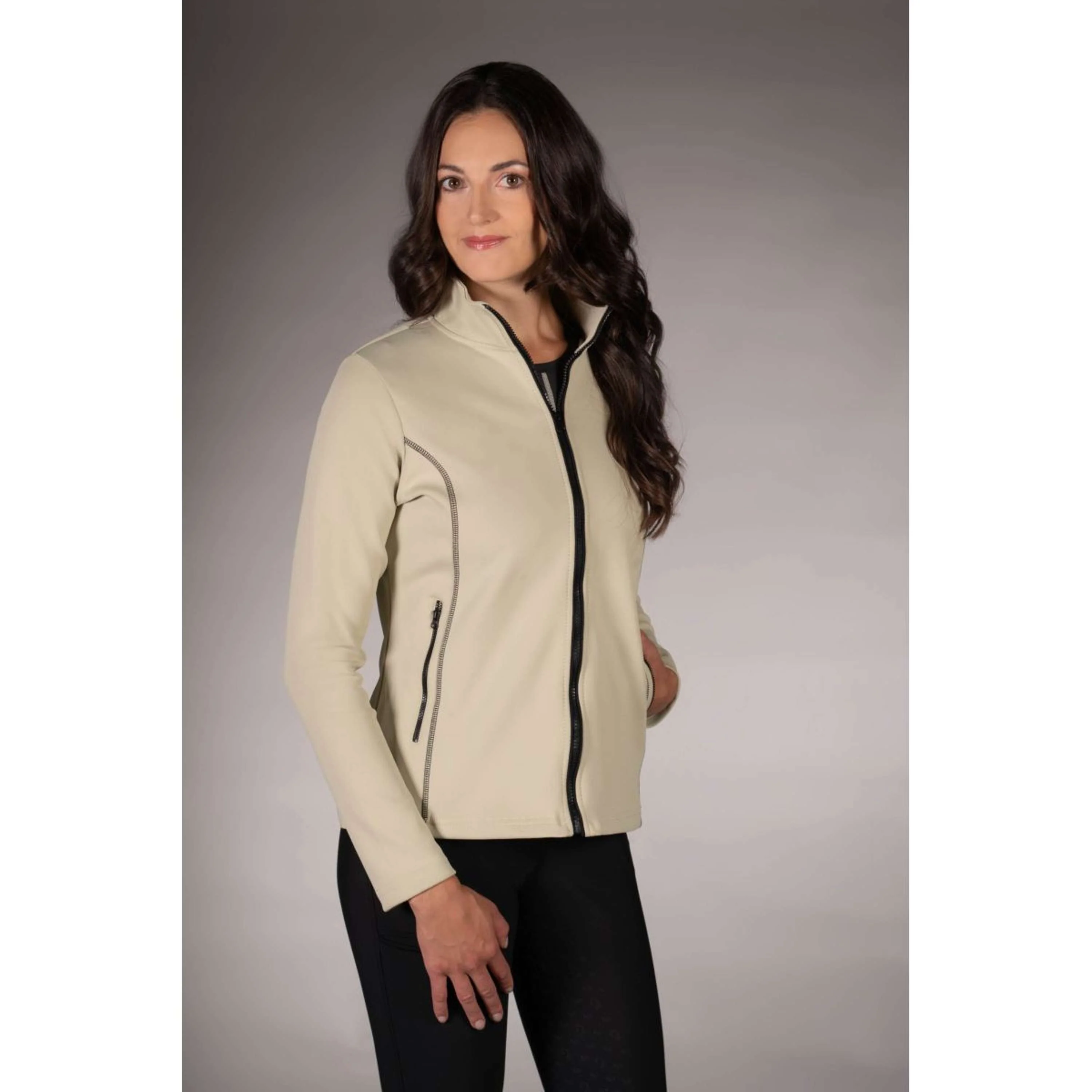 Lauria Garrelli Gilet in Pile Limone Grigio/Beige - Image 6