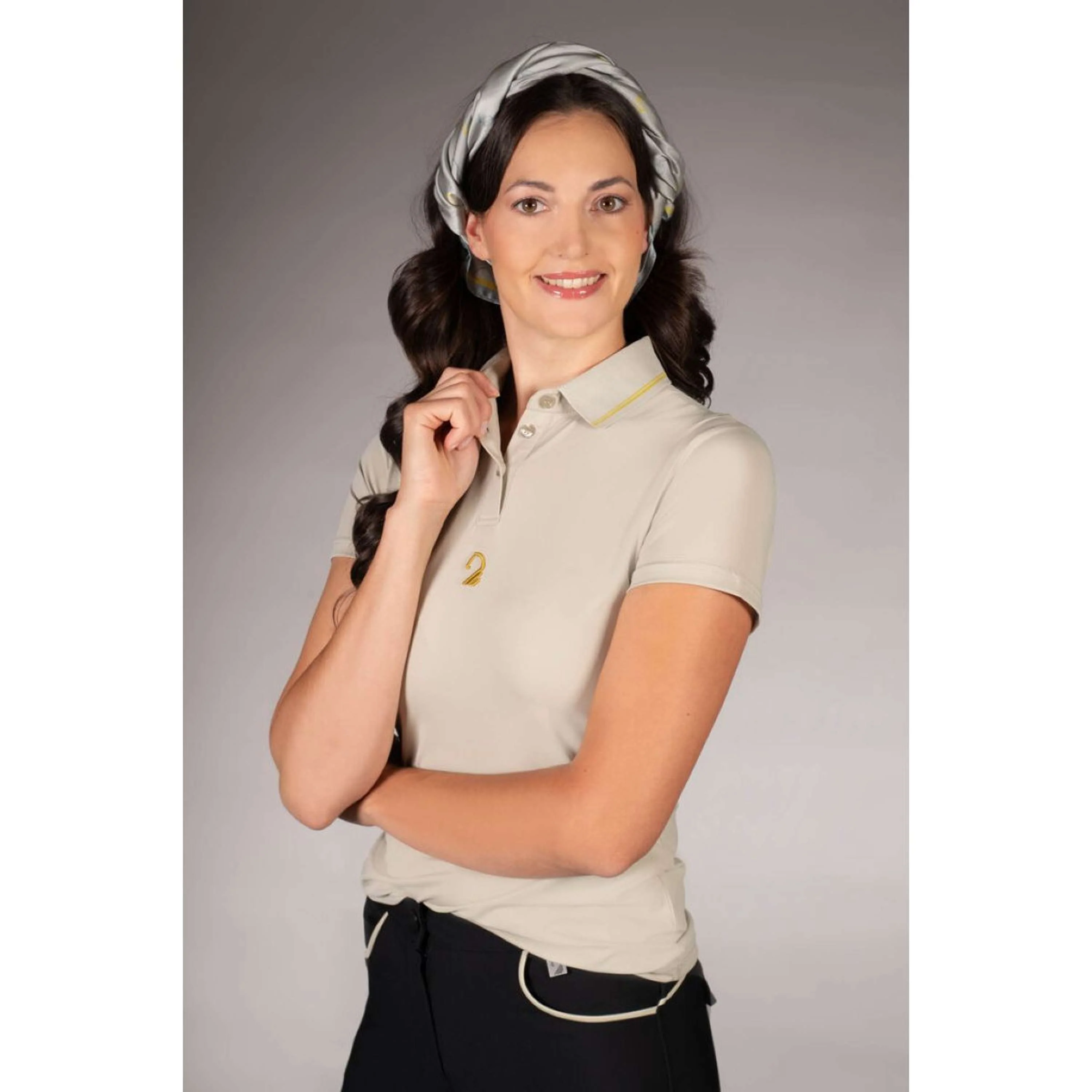 Lauria Garrelli Poloshirt Limone Grigio/Beige - Image 8