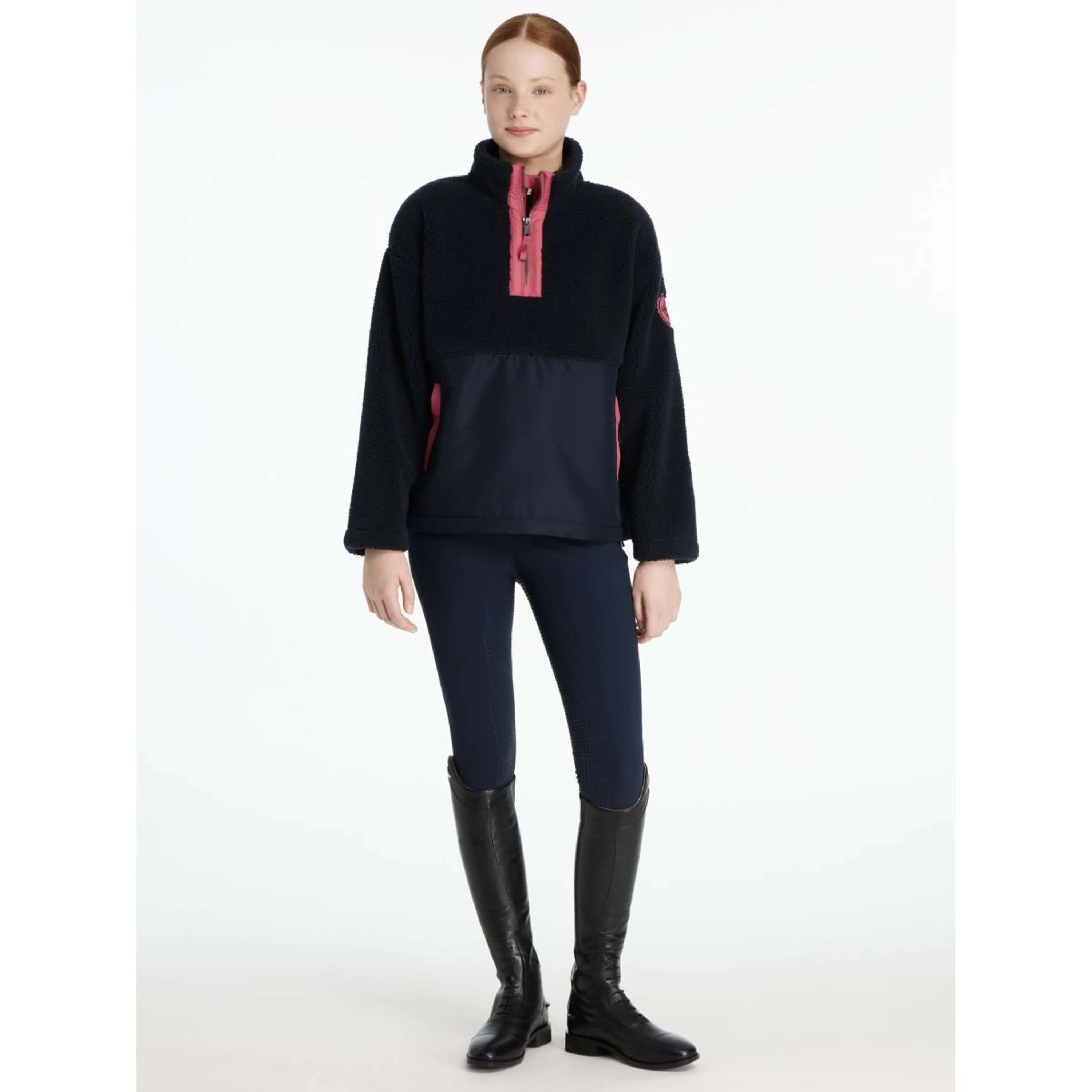LeMieux Maglione Young Rider Tammy Teddy Fleece Navy - Image 2