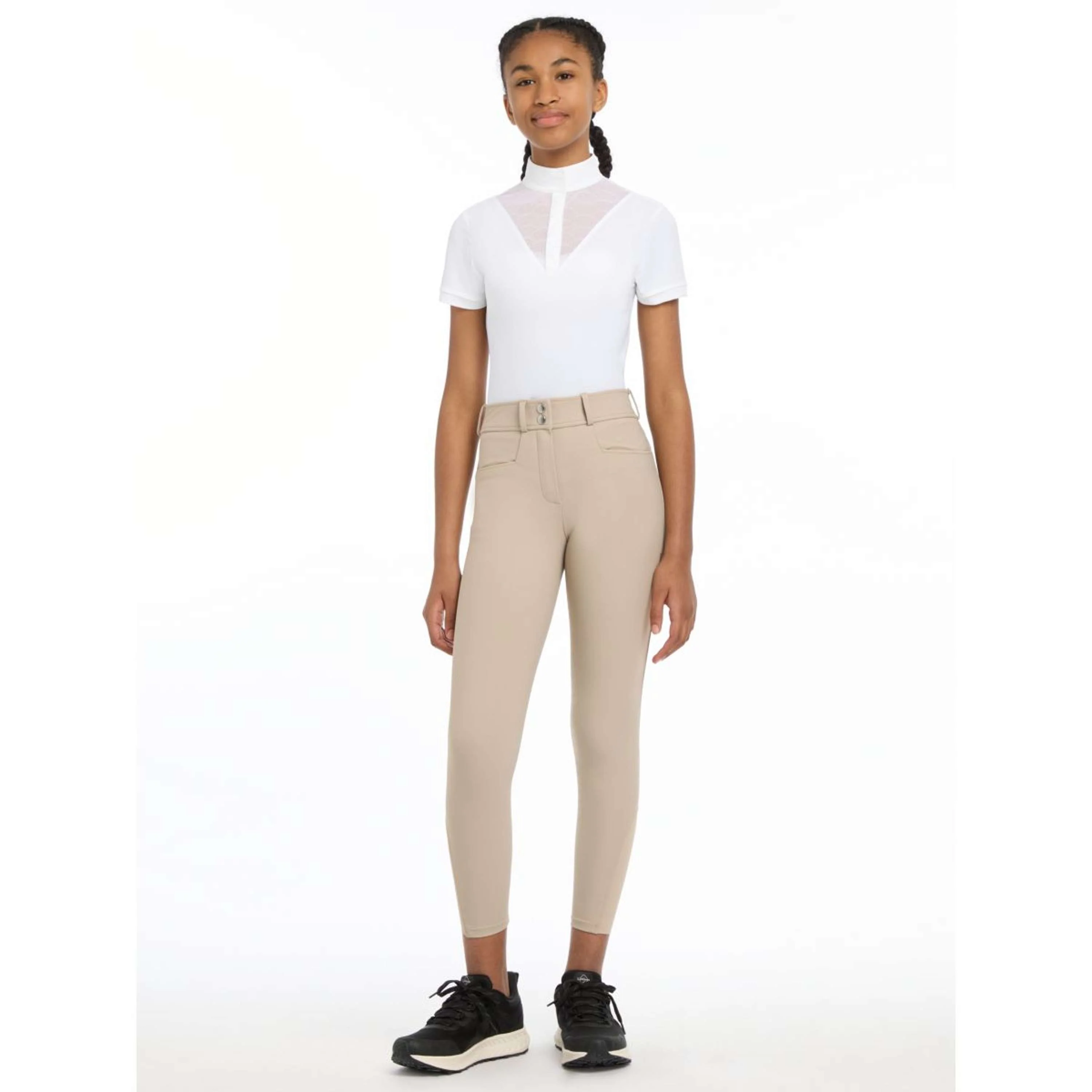 LeMieux Calzoni Izzy Kids Full Grip Almond - Image 4