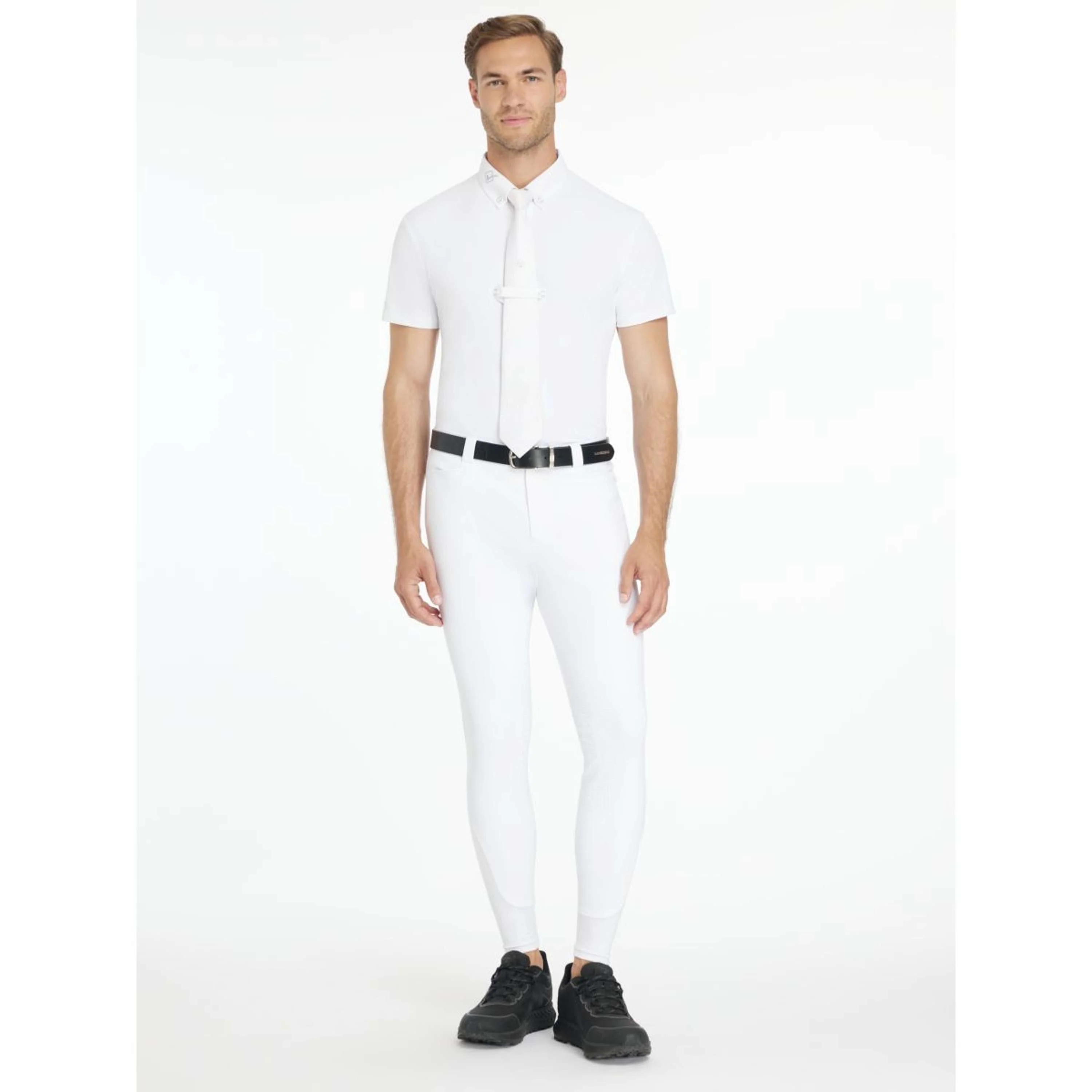 LeMieux Pantaloni da Equitazione Sports Knee Grip Uomini Bianco - Image 5