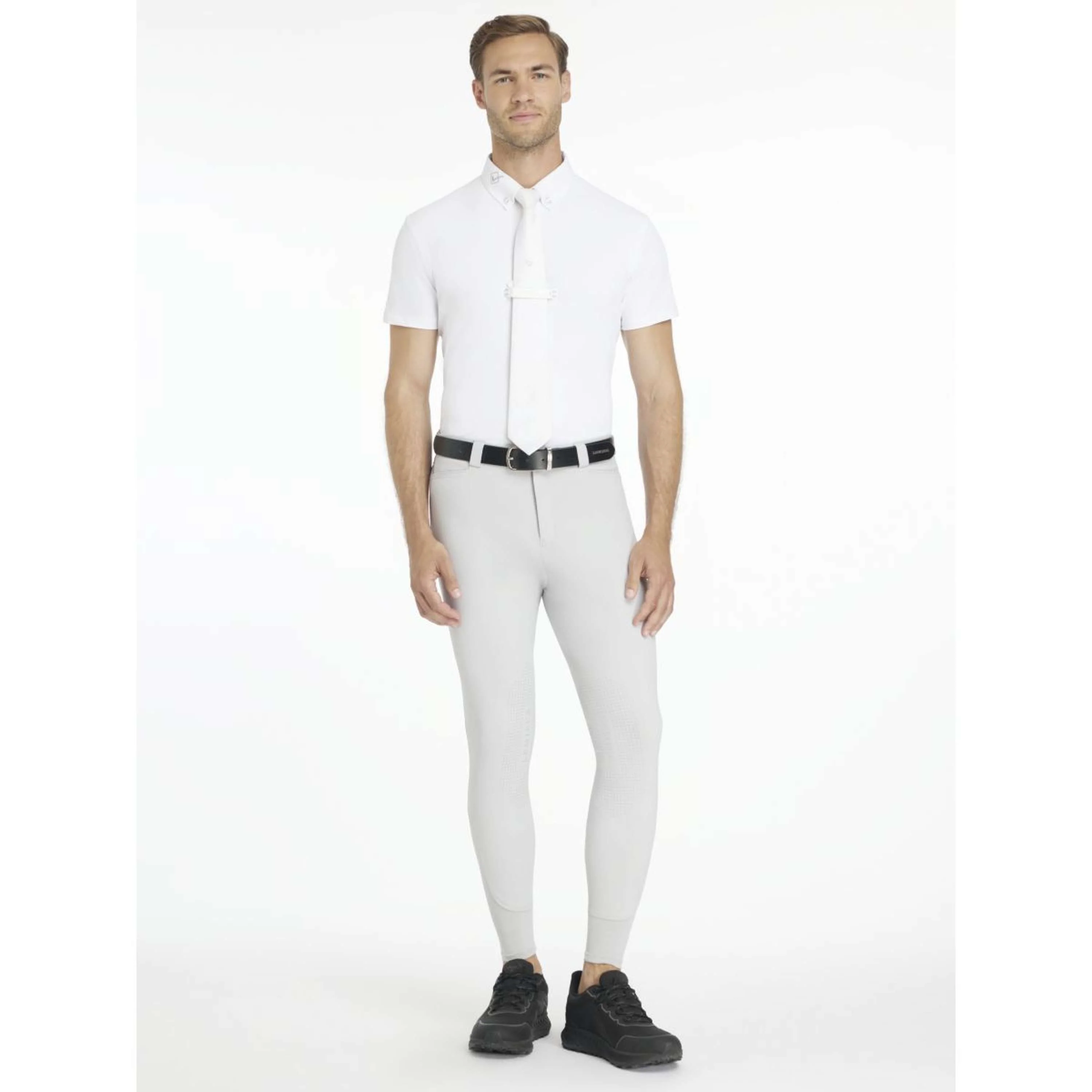LeMieux Pantaloni da Equitazione Sports Knee Grip Uomini Grigio chiaro - Image 4