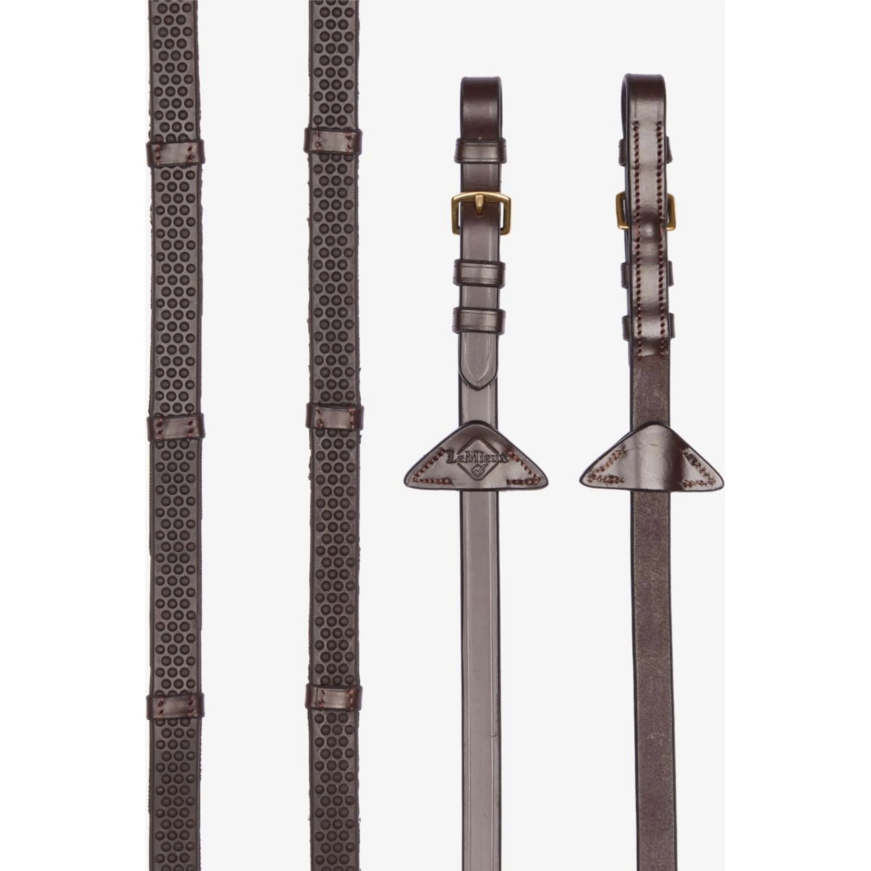 LeMieux Redini Soft Rubber with Stoppers Havana/Brass
