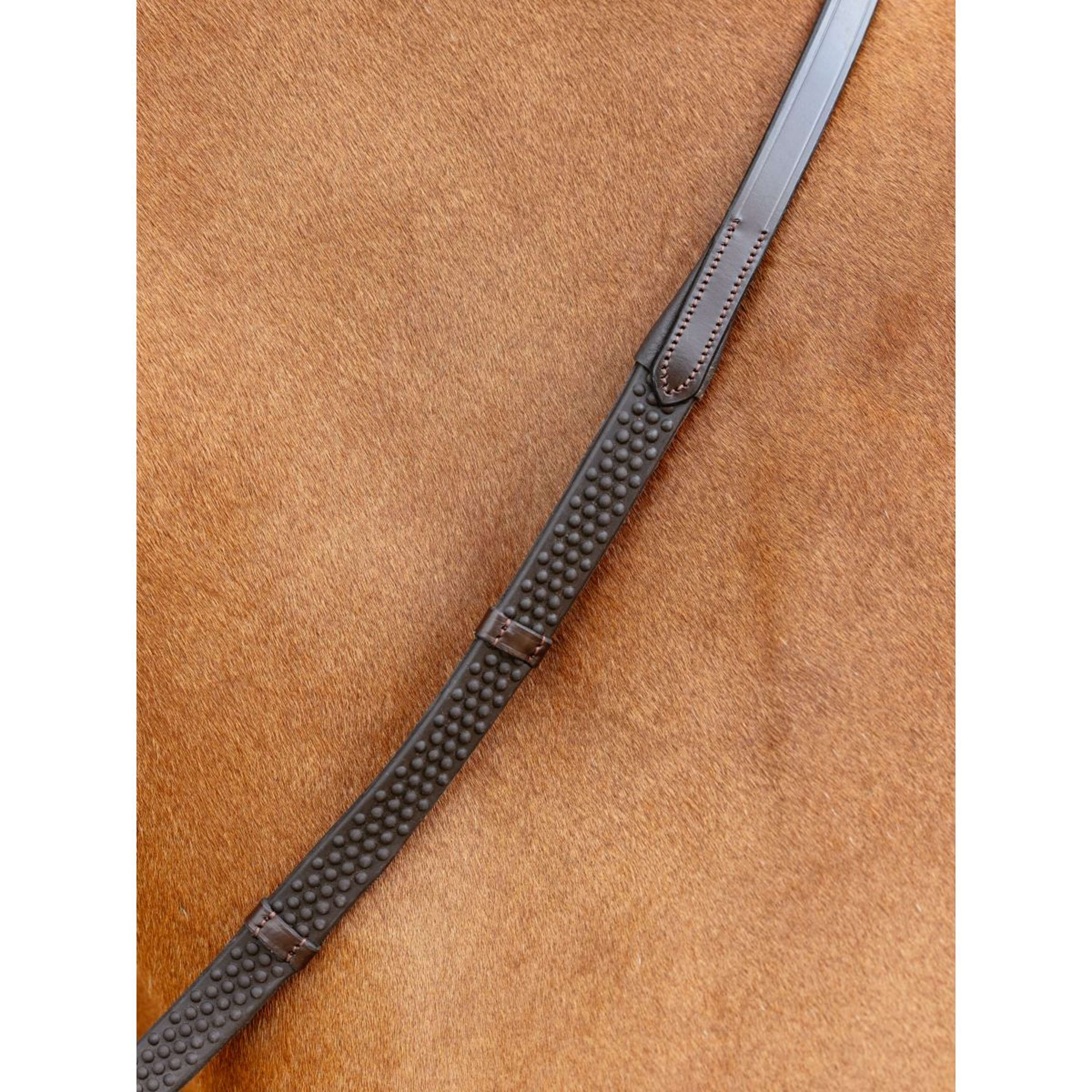 LeMieux Redini Soft Rubber with Stoppers Havana/Brass - Image 2