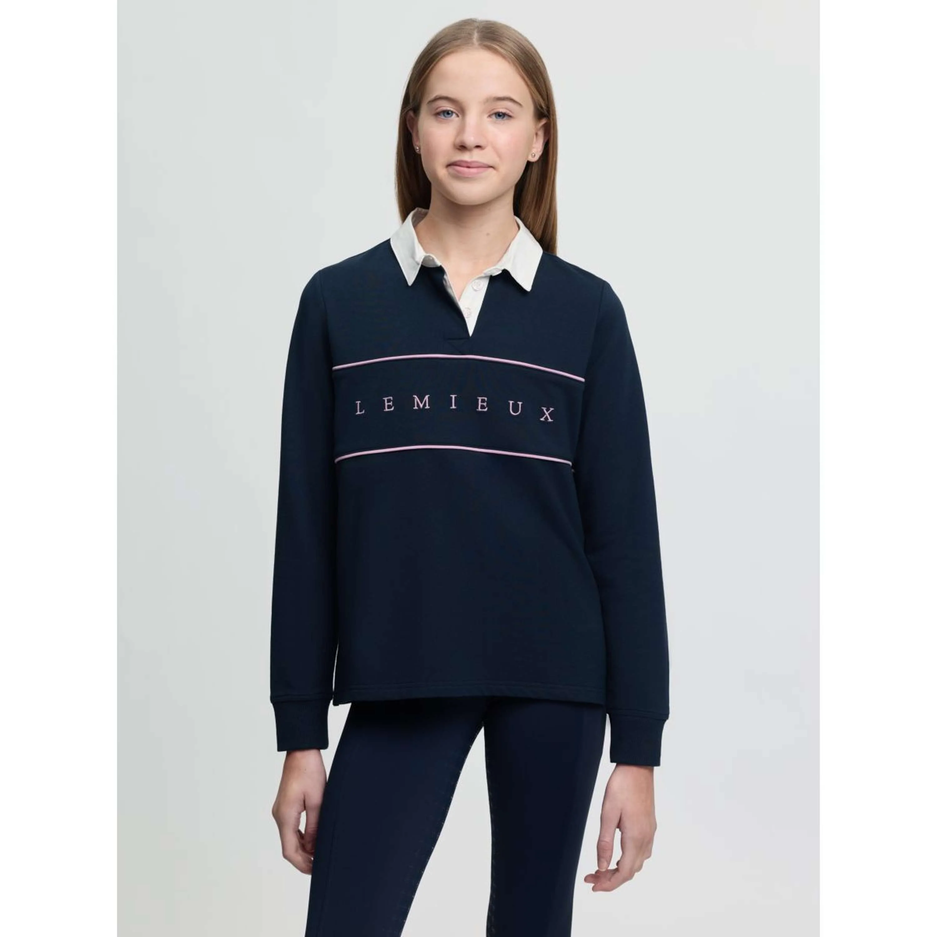 LeMieux Rugbyshirt Young Rider Riley Navy - Image 2