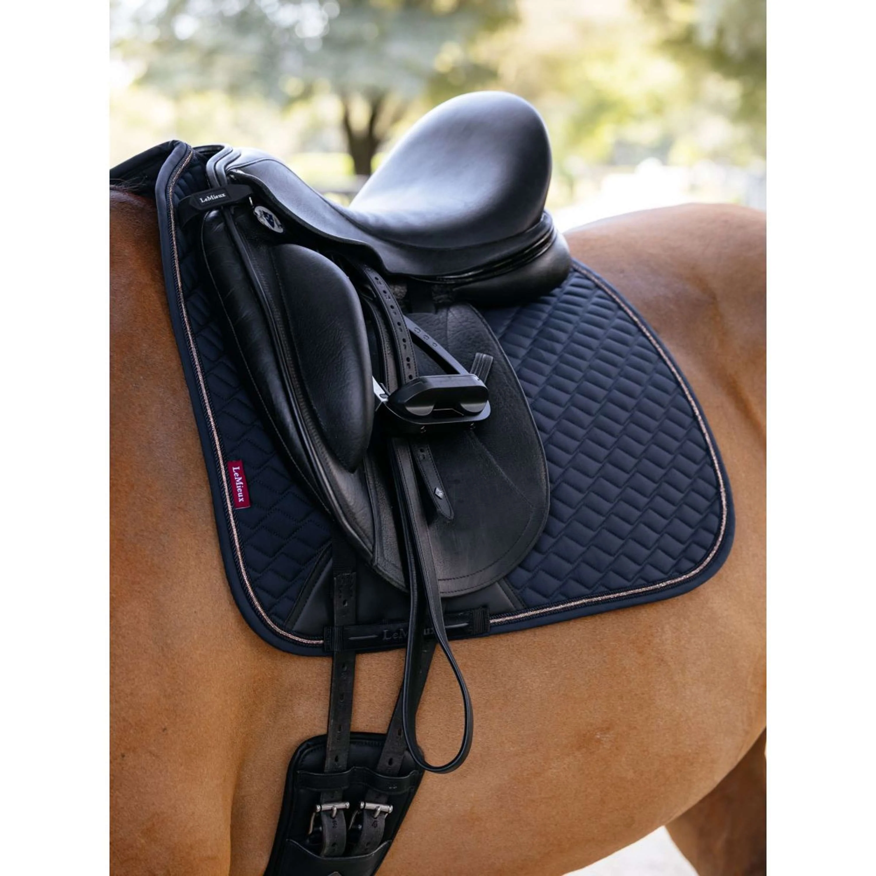 LeMieux Sottosella Brilliance Dressage Navy - Image 4