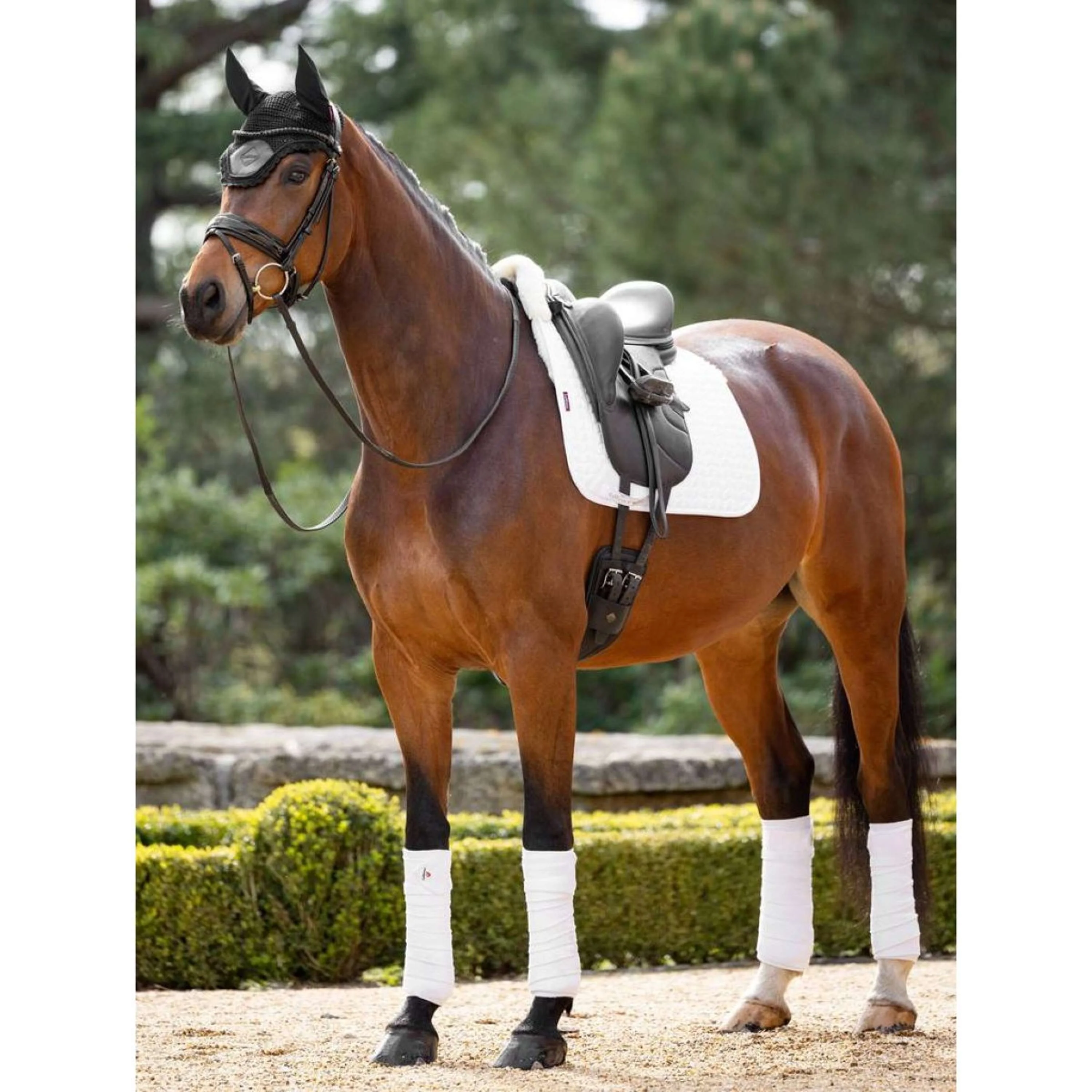 LeMieux Sottosella ProLambs Square Half Lined Dressage Wit/Natural - Image 2
