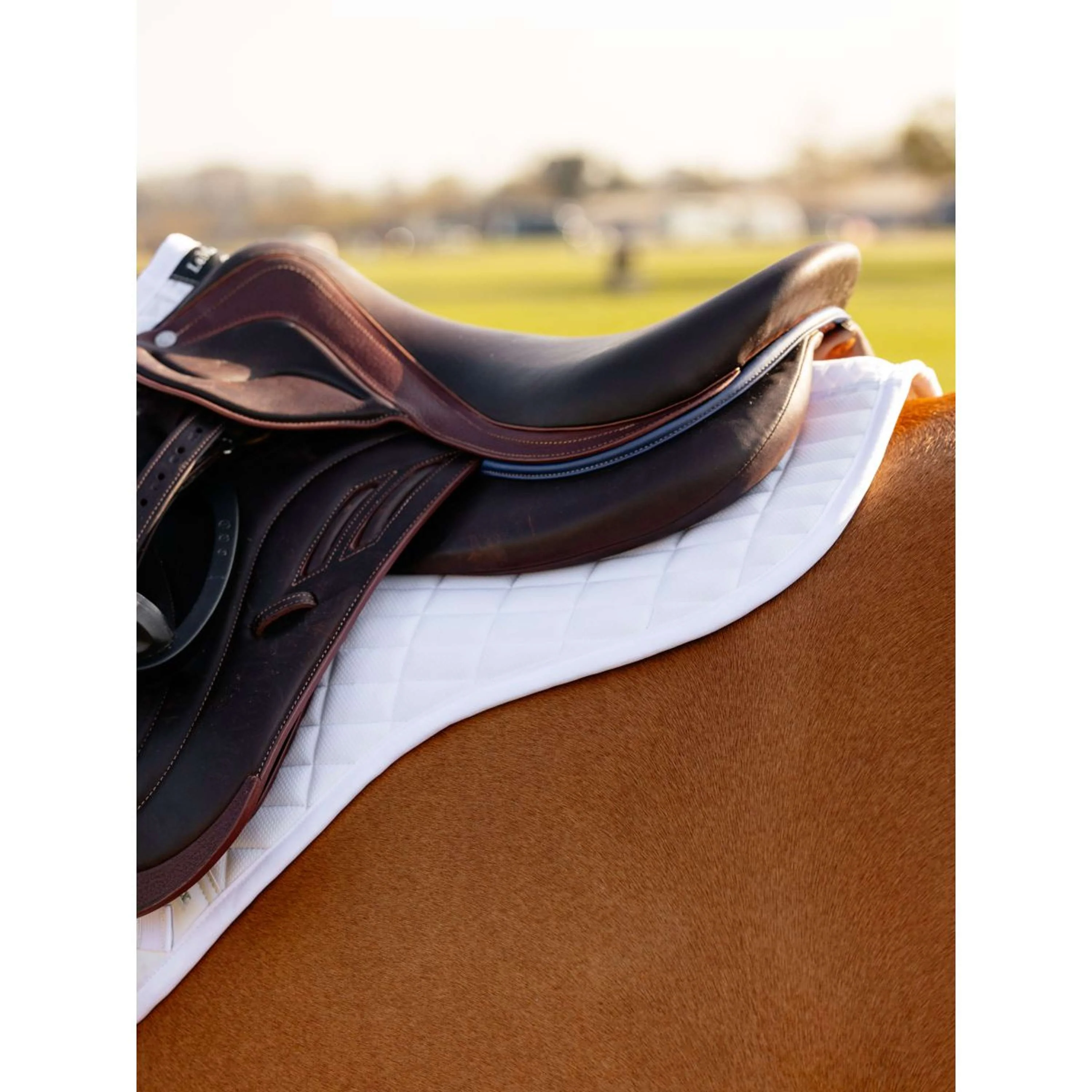 LeMieux Sottosella Self-Cool Half Square Close Contact Bianco - Image 3
