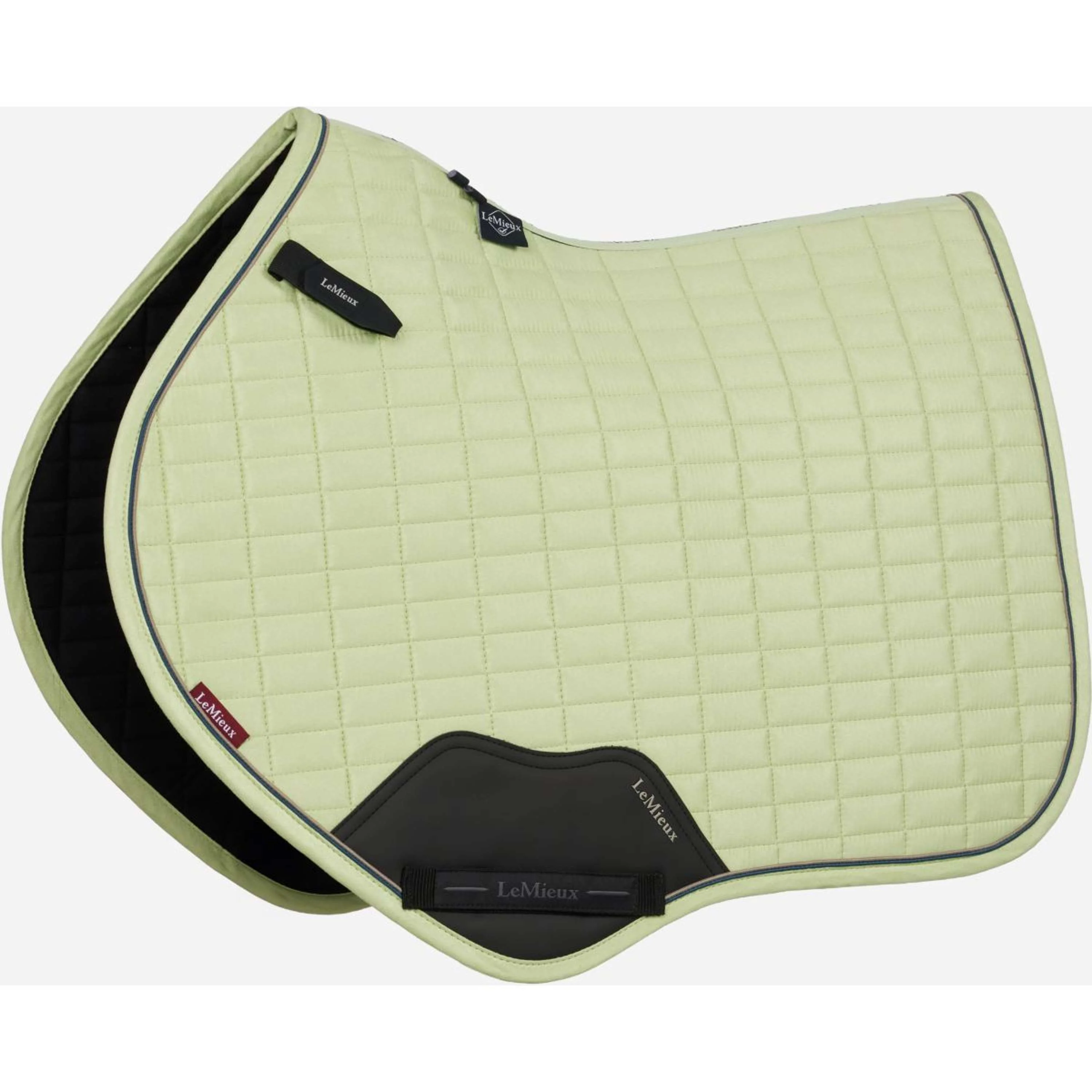 LeMieux Sottosella Suede Close Contact Square saltando Macaron