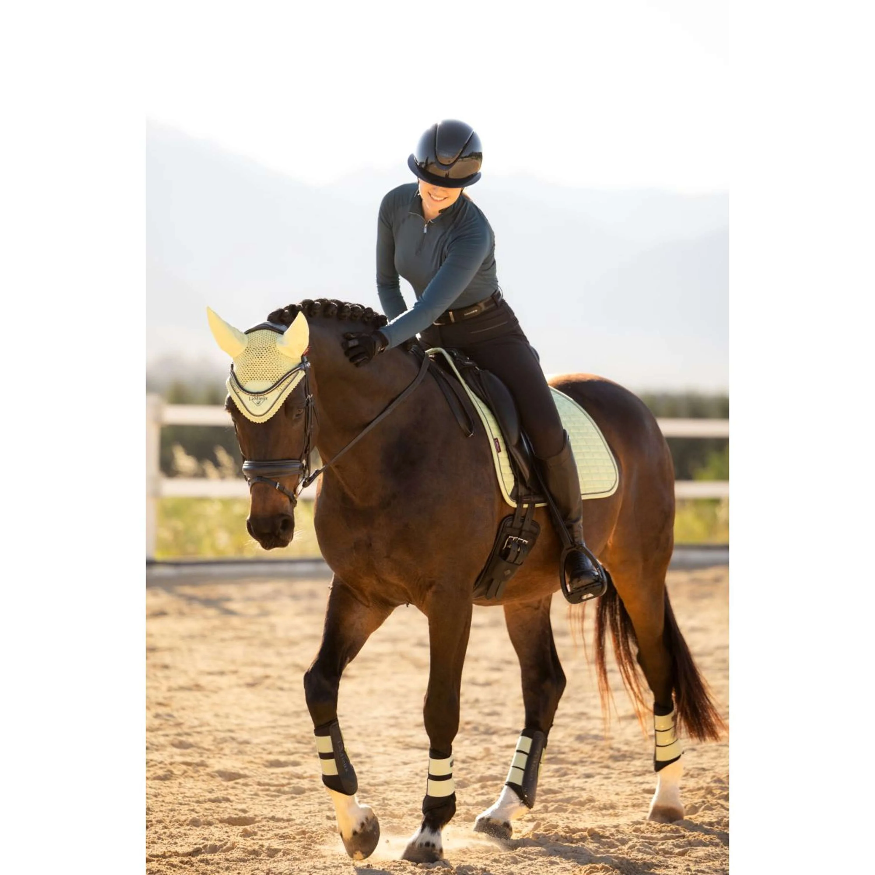 LeMieux Sottosella Suede Square Dressage Macaron - Image 10