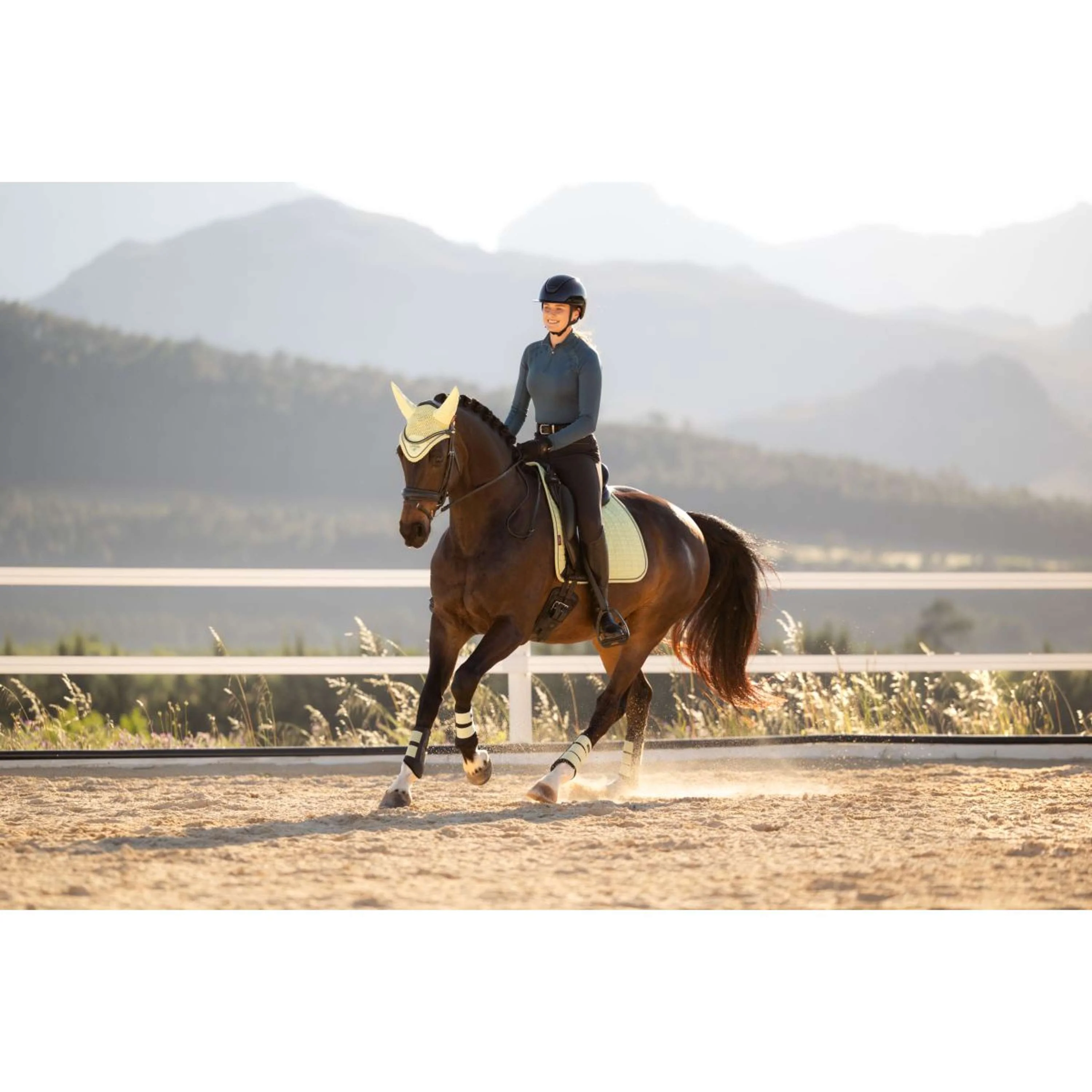 LeMieux Sottosella Suede Square Dressage Macaron - Image 8