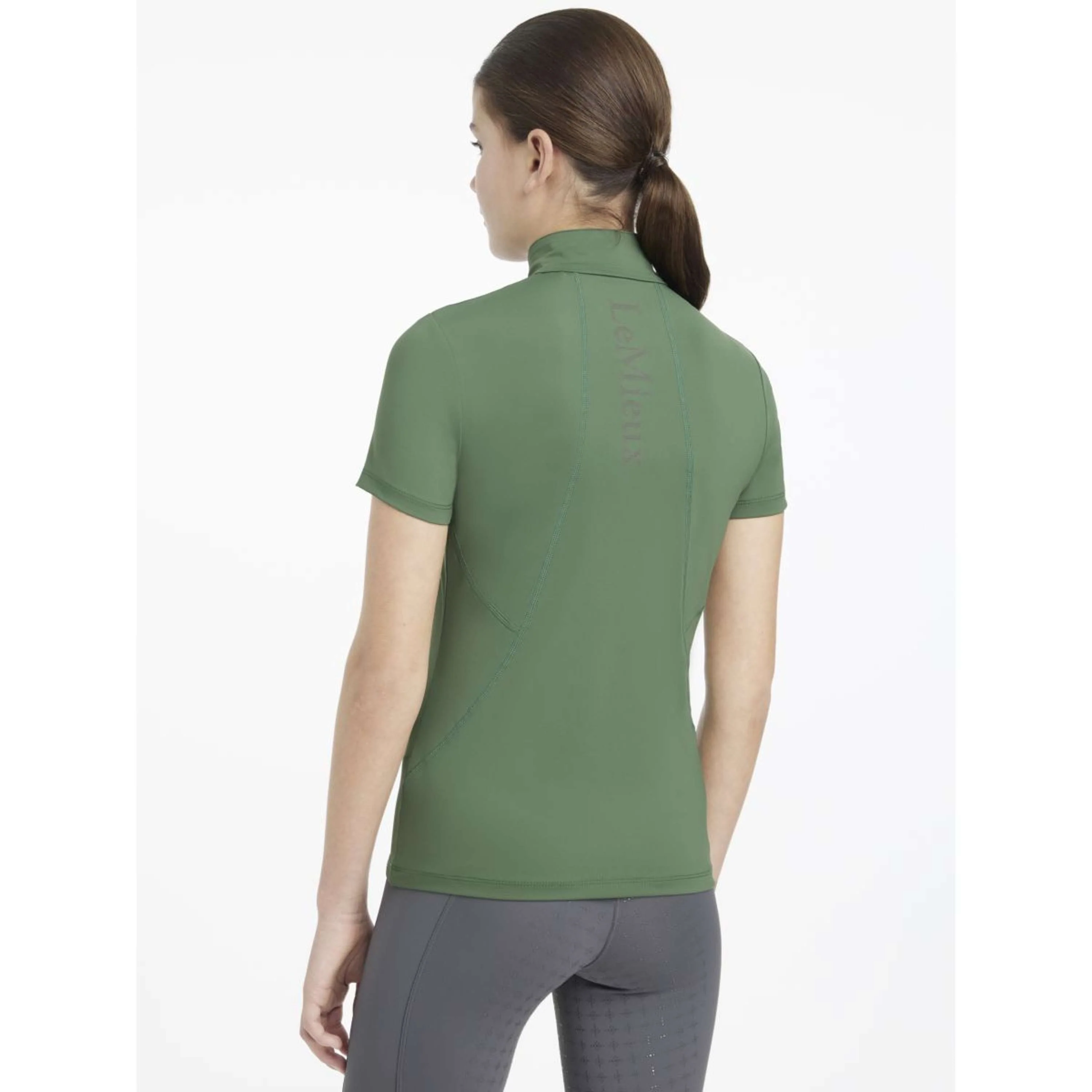 LeMieux Strato di base Young Rider Classique Maniche Corte Hunter Green - Image 3