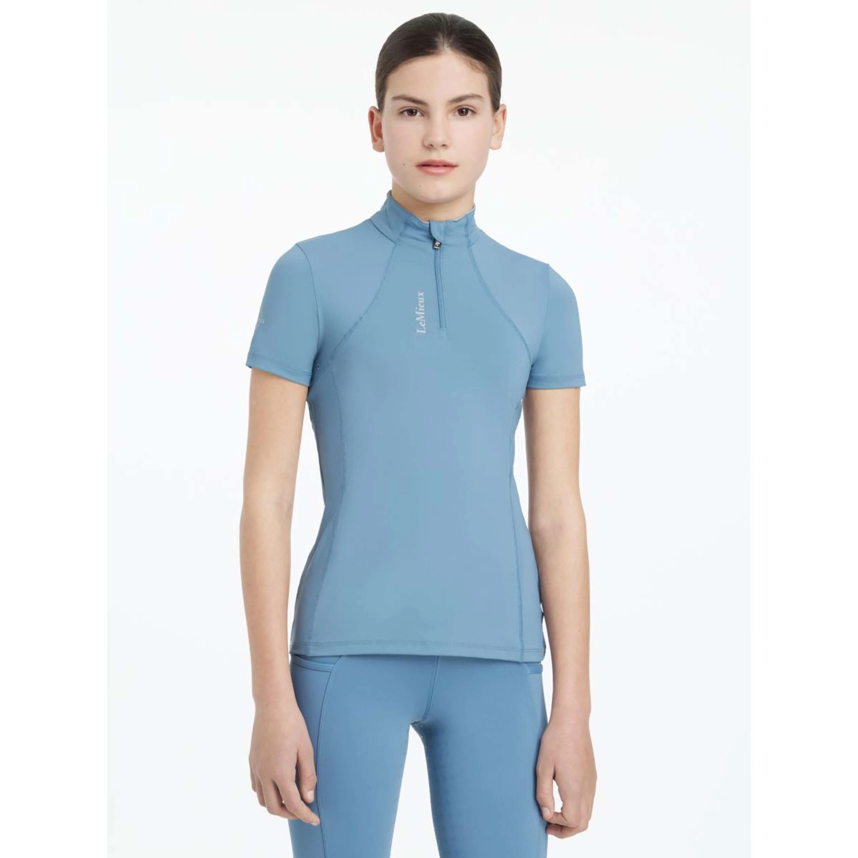 LeMieux Strato di base Young Rider Classique Maniche Corte Ice Blue - Image 5
