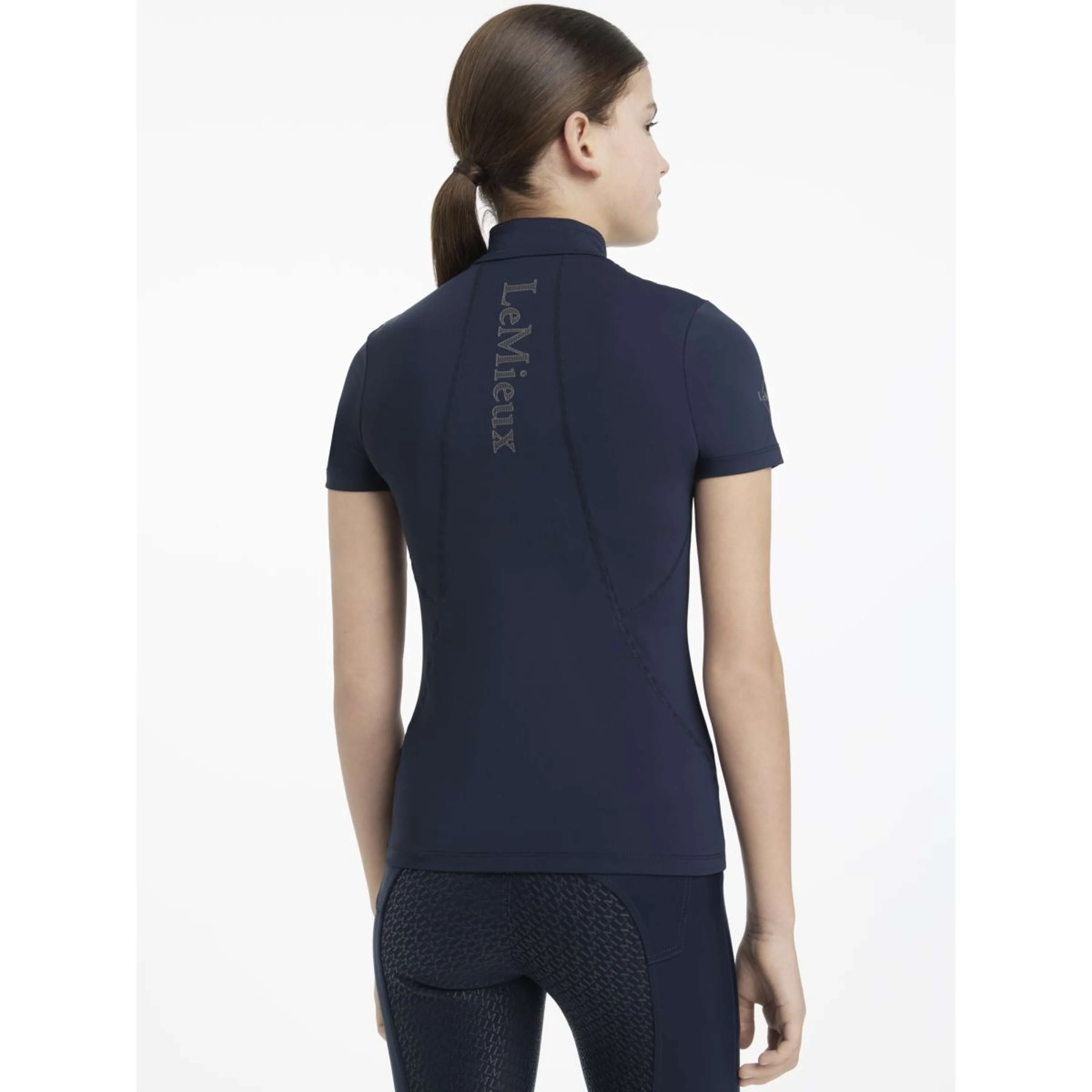 LeMieux Strato di base Young Rider Classique Maniche Corte Navy - Image 2