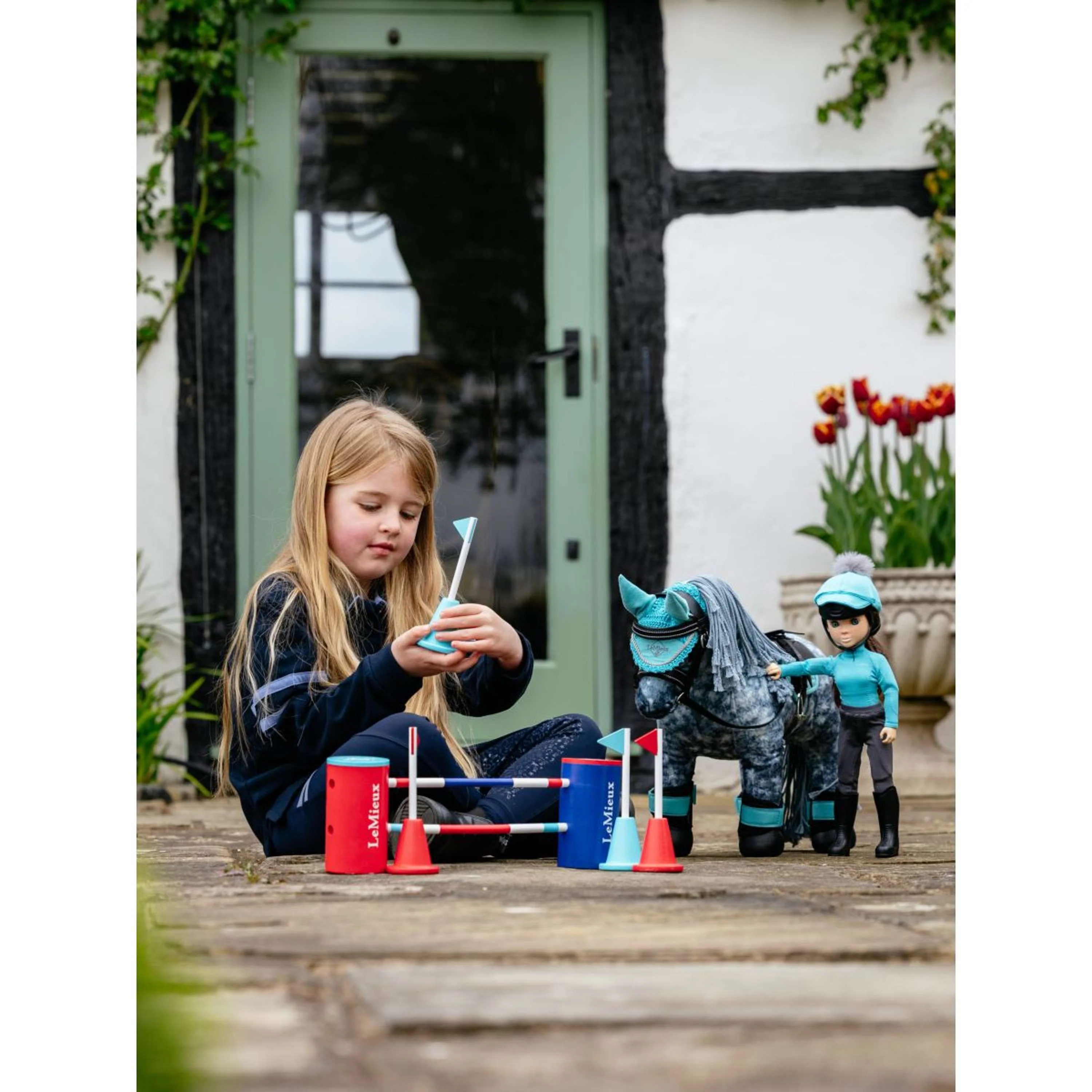LeMieux Toy Pony Course Builder Set Rosso/Blu - Image 2