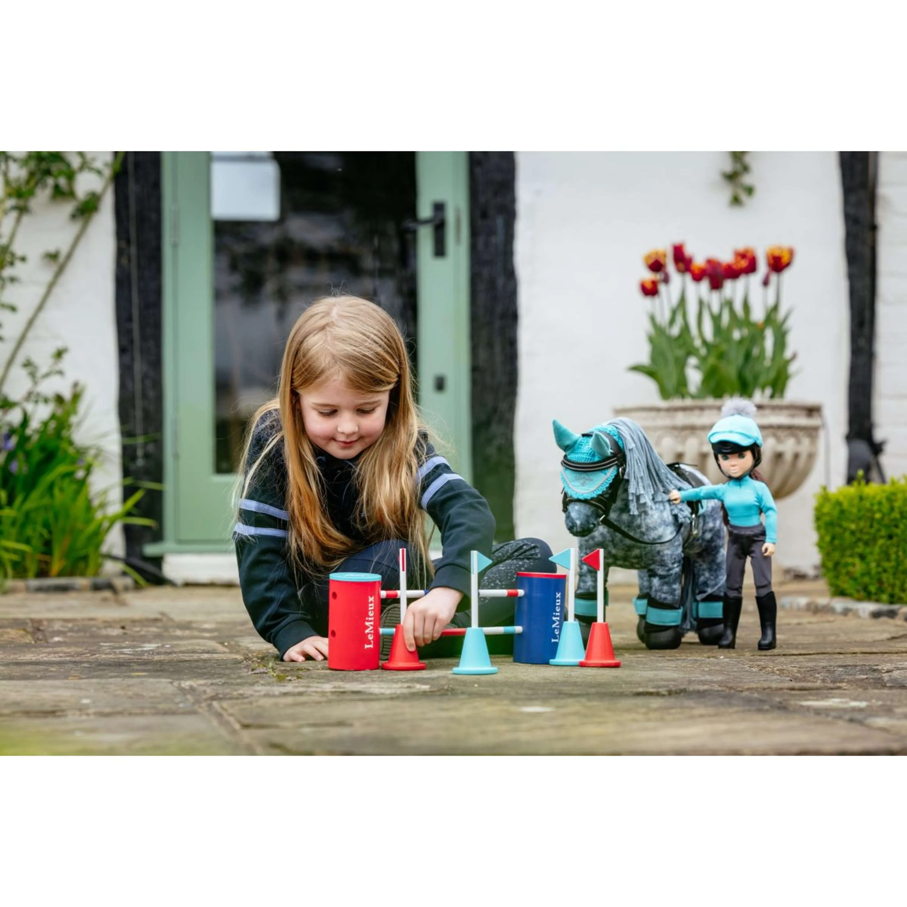 LeMieux Toy Pony Course Builder Set Rosso/Blu - Image 4
