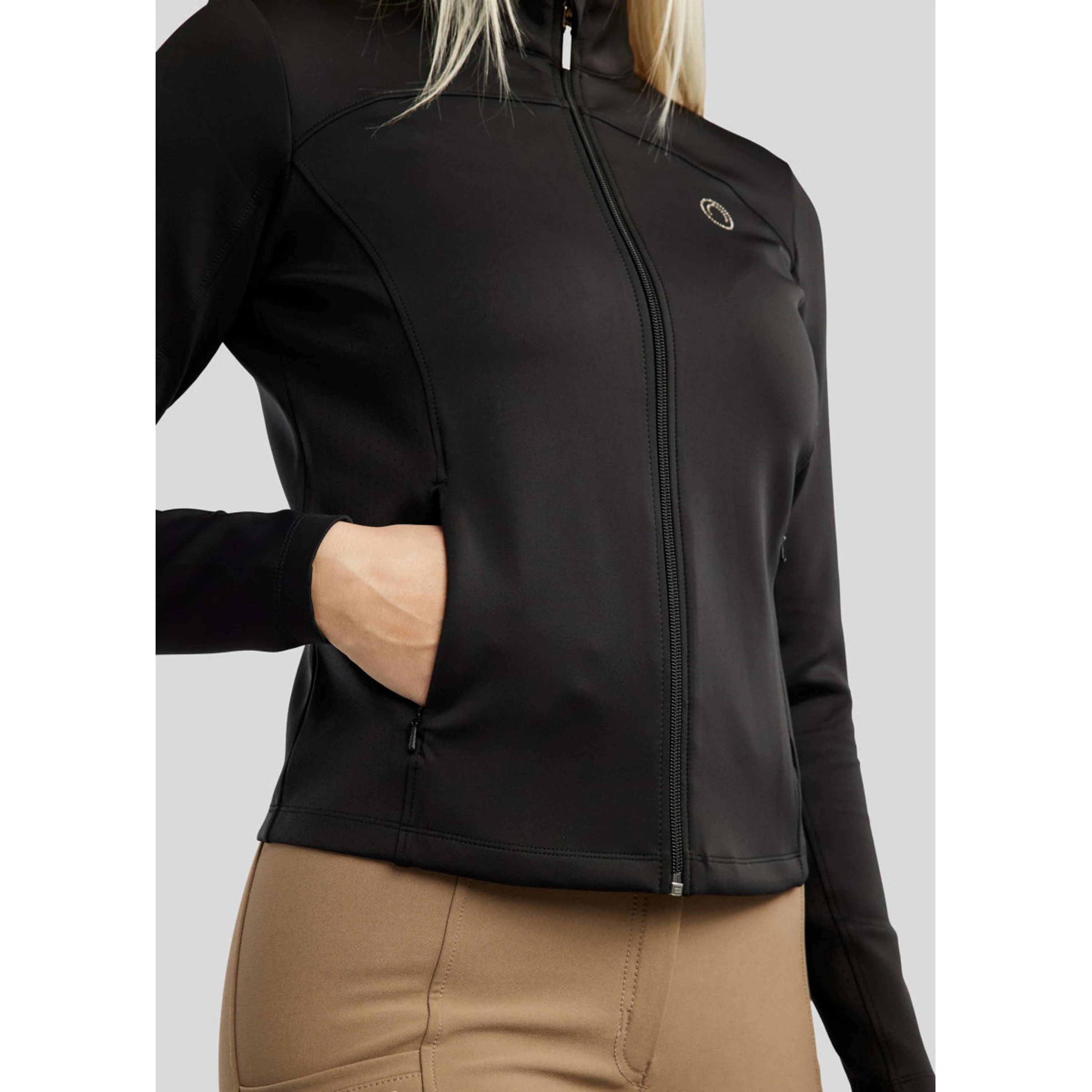 Montar Felpa con cappuccio e zip MoDahne Nero - Image 4