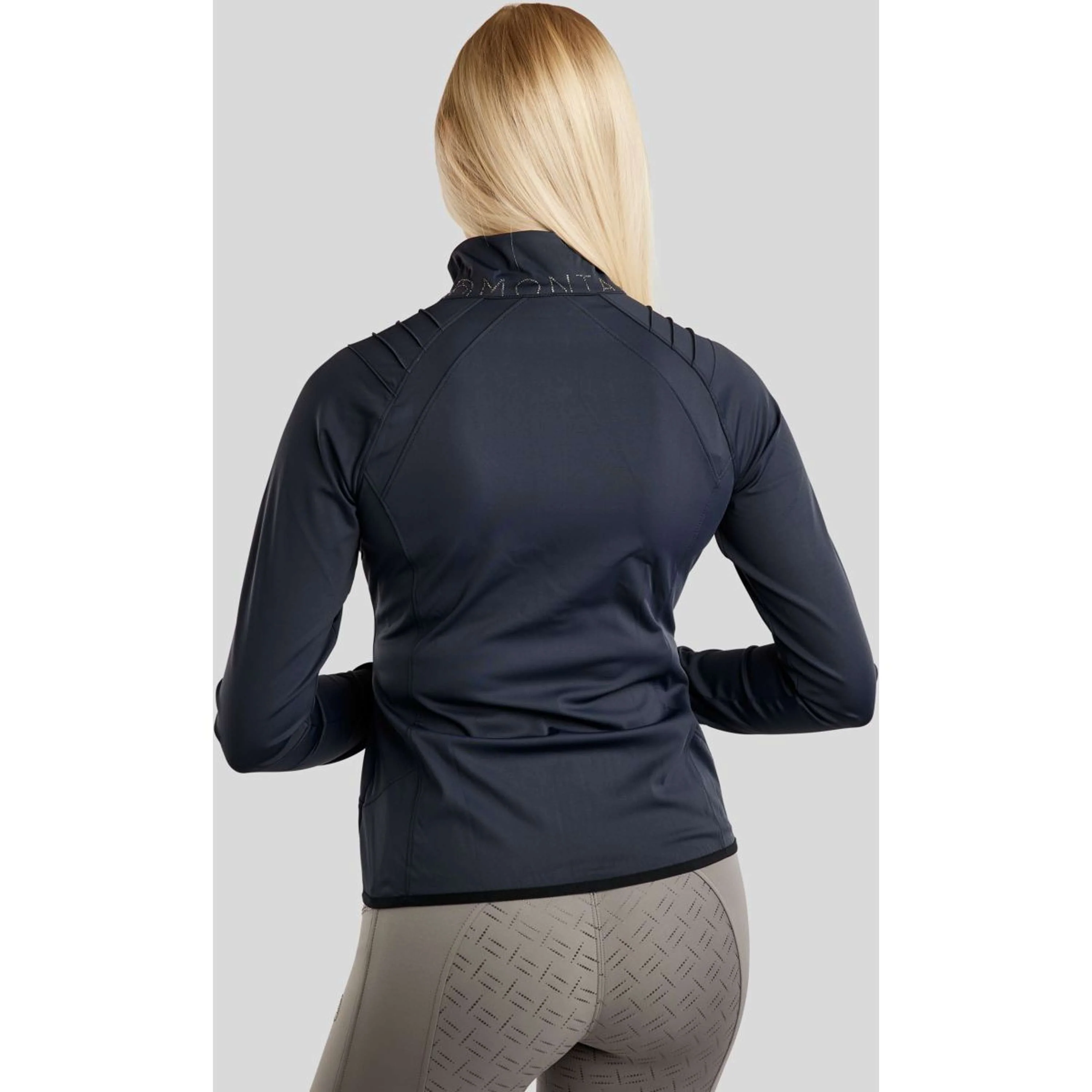 Montar Jack MoPearl Pintuck Gun Metal Crystals Navy - Image 2