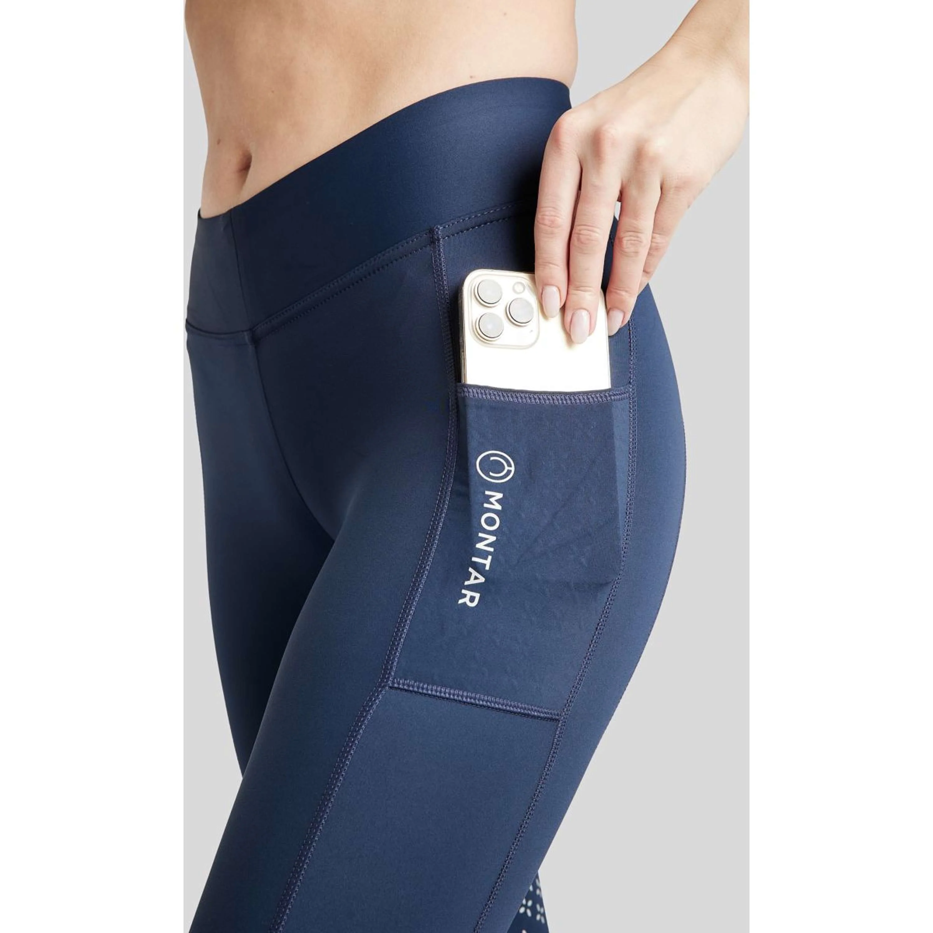 Montar Leggings da Equitazione Selena Pull On FullGrip Navy - Image 2