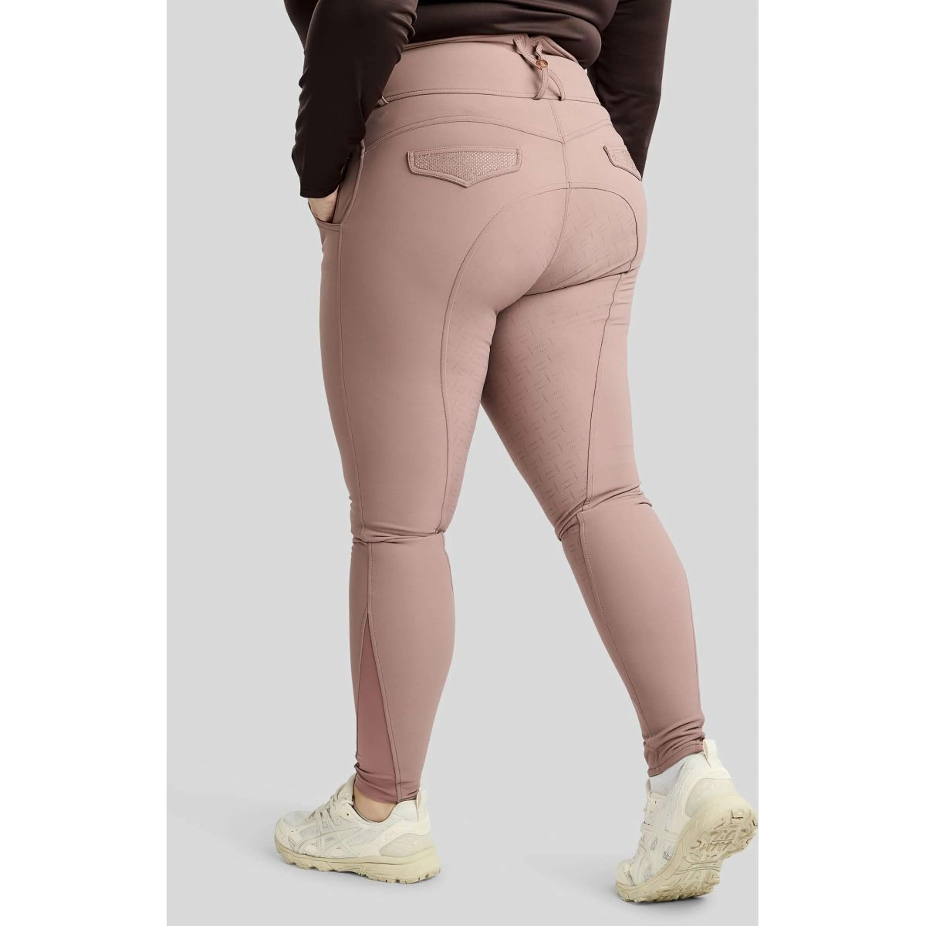 Montar Pantaloni da Equitazione Briella Curve Dusty Rose
