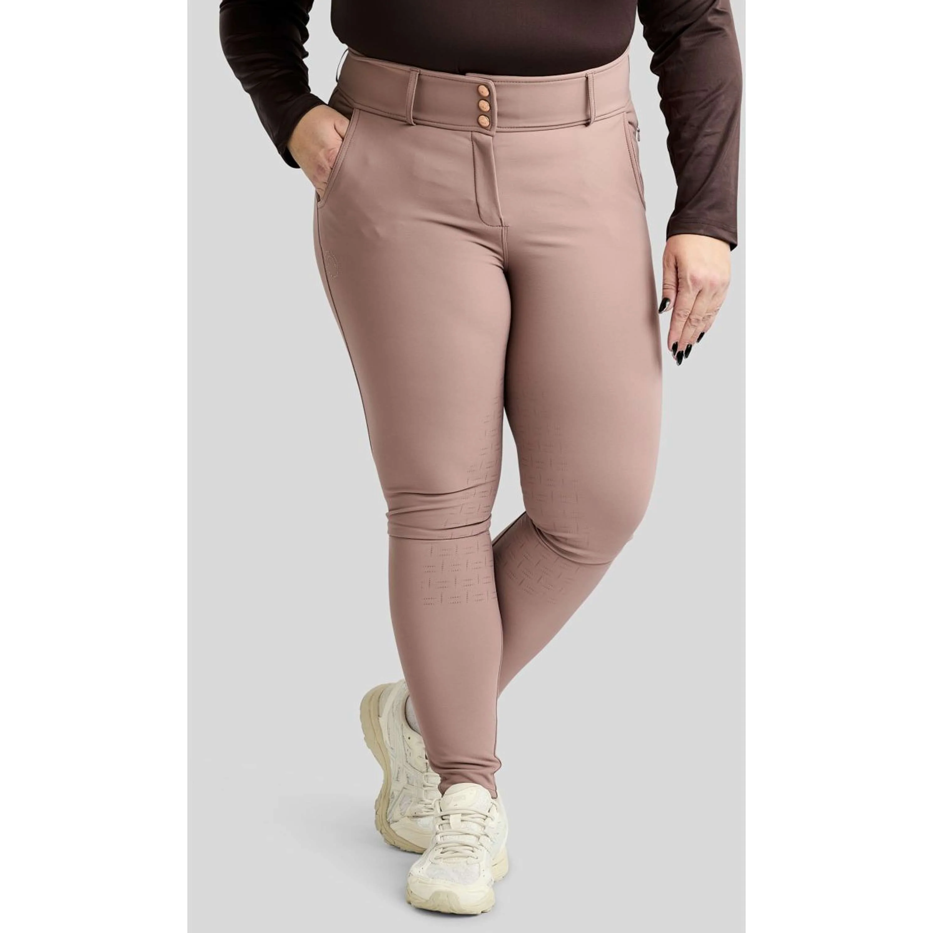 Montar Pantaloni da Equitazione Briella Curve Dusty Rose - Image 2