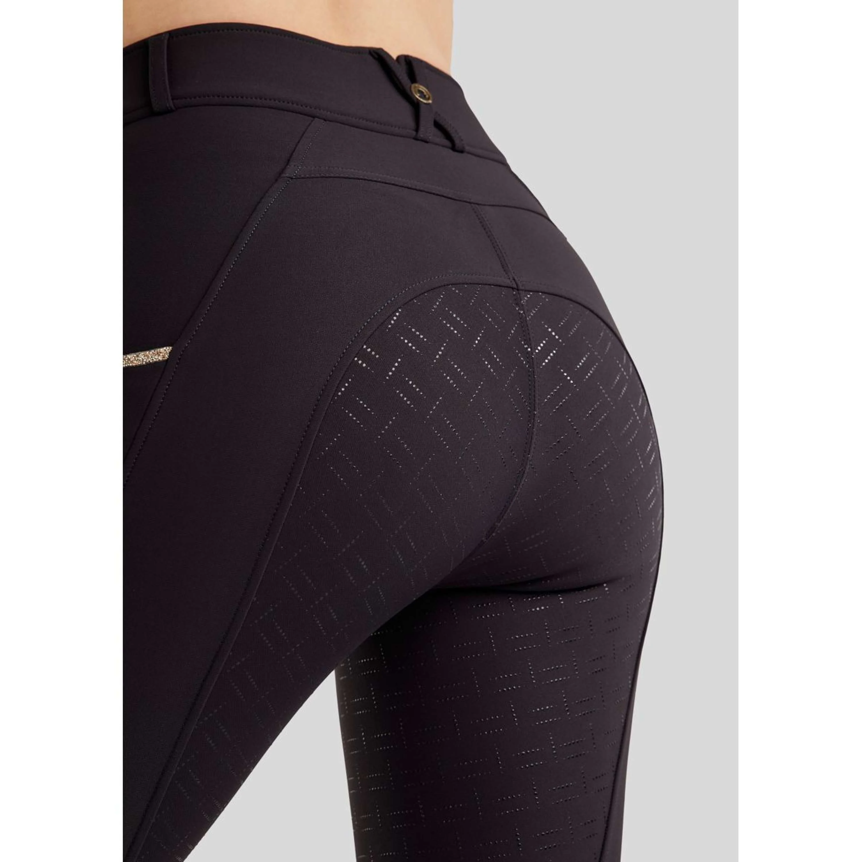 Montar Pantaloni da Equitazione MoLila Champagne Crystals Full Grip Navy - Image 4