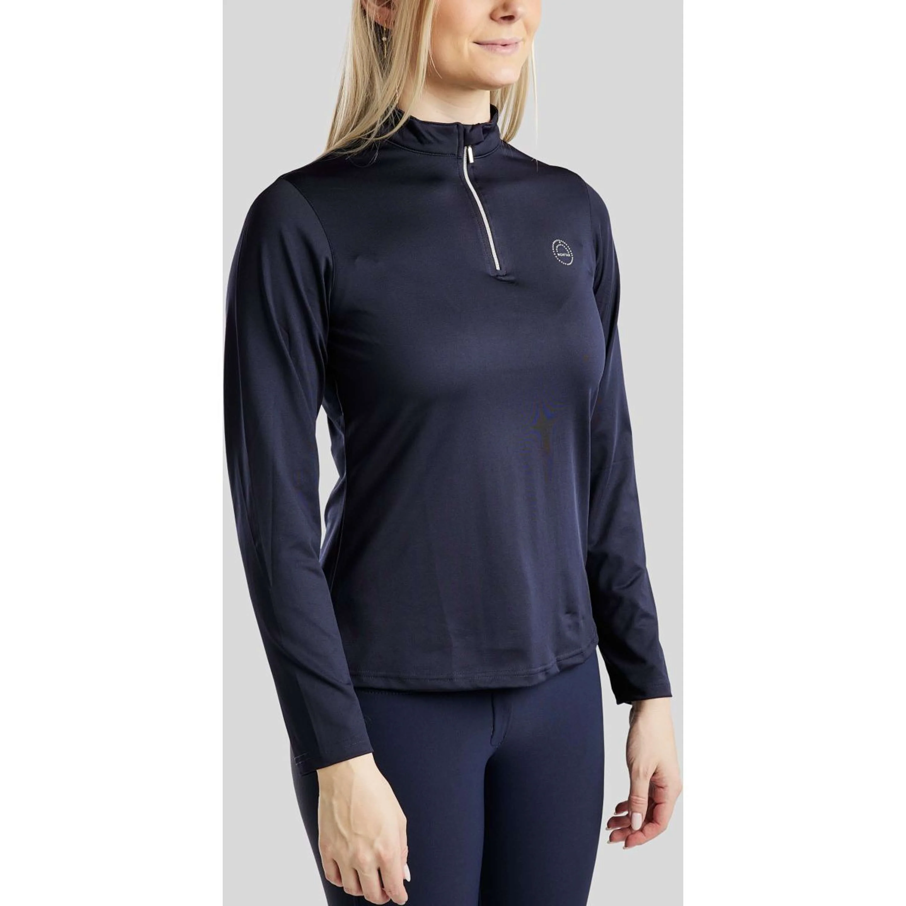 Montar Polo Everly Crystal Logo Maniche Lunghe Navy - Image 7
