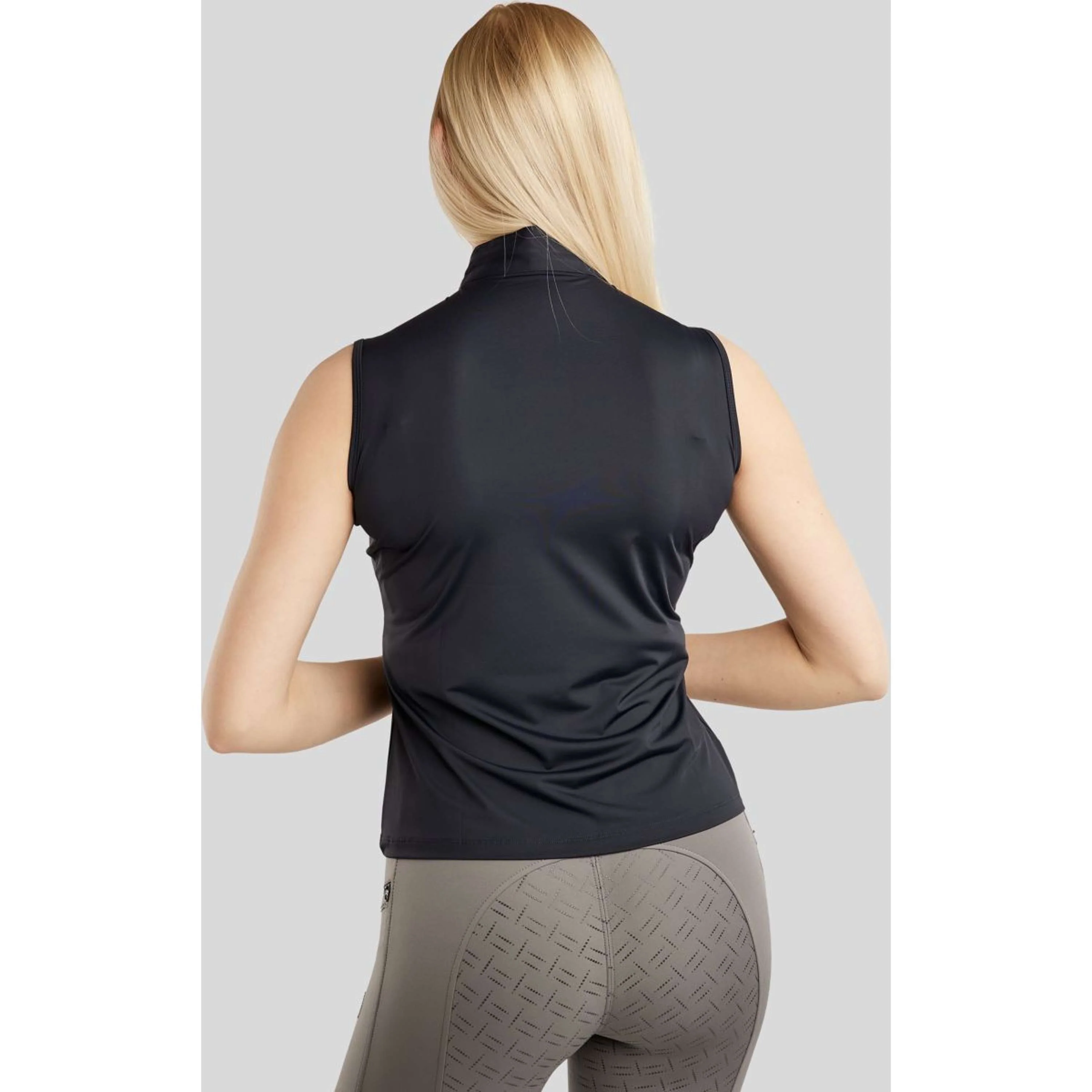 Montar Maglia MoPearl Pintuck Senza Maniche Navy - Image 2