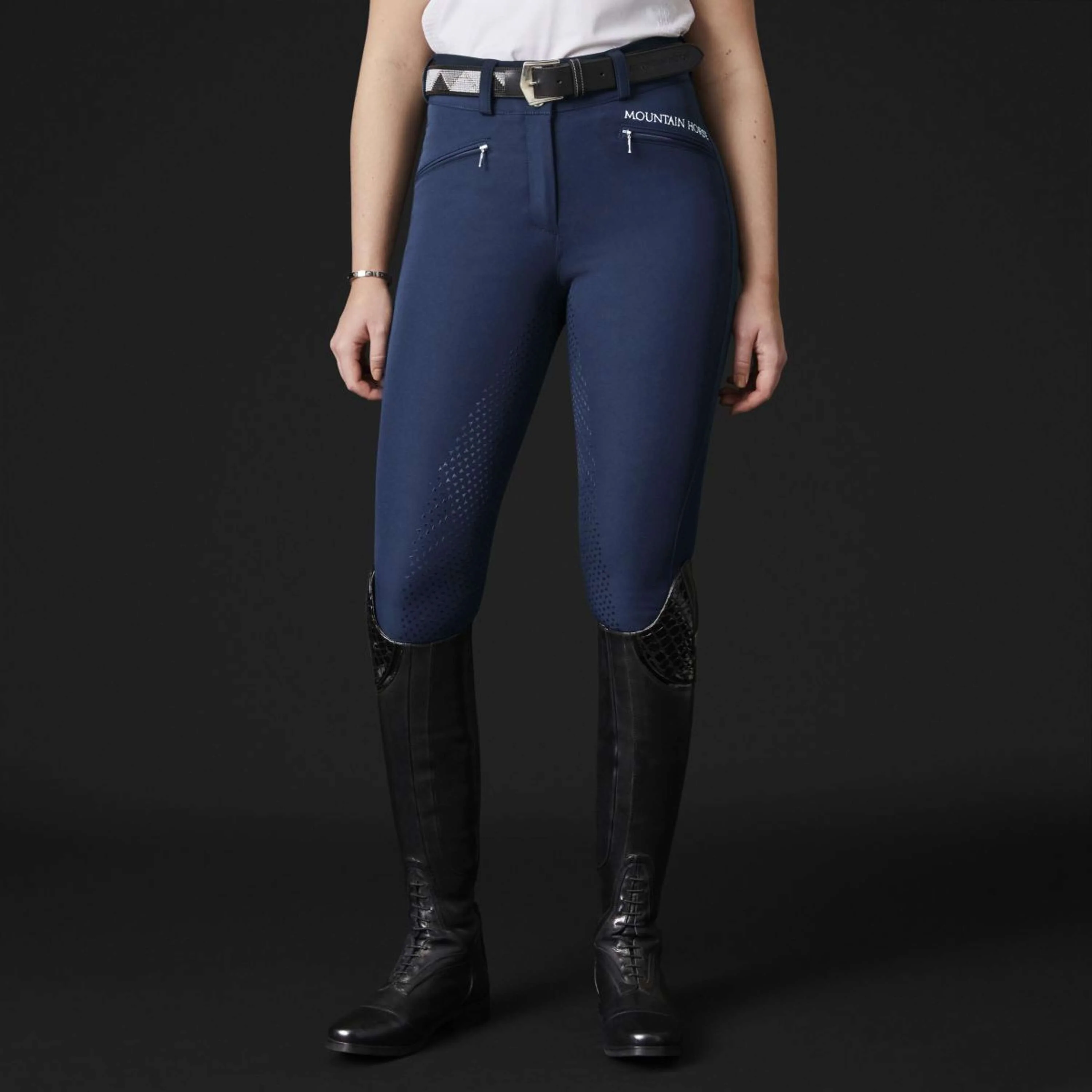 Mountain Horse Pantaloni da Equitazione Diana Navy - Image 4