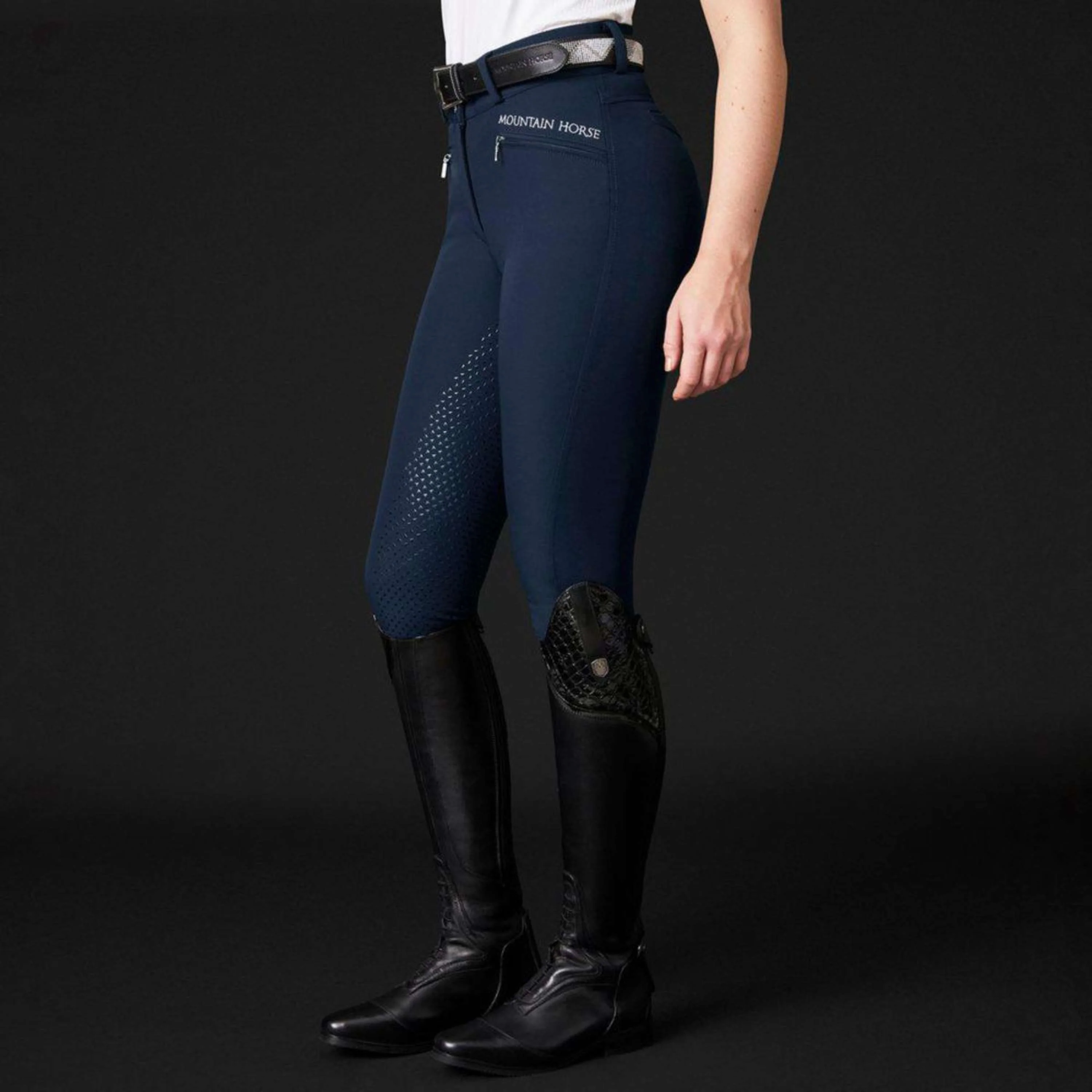 Mountain Horse Pantaloni da Equitazione Diana Navy - Image 5