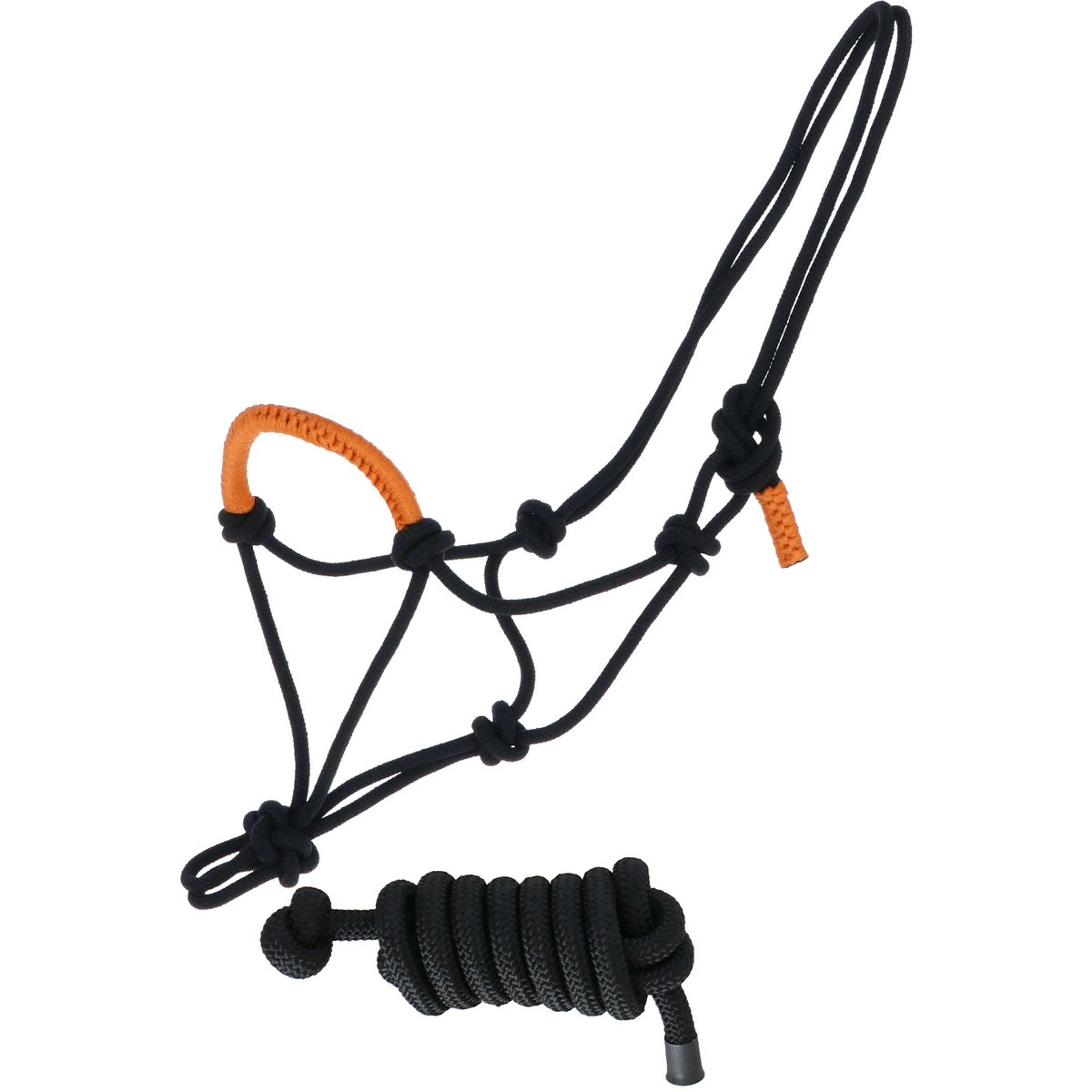 Norton Set Capezzina in Corda Fun Colour Ethologisch Nero/Arancione fluo - Image 2
