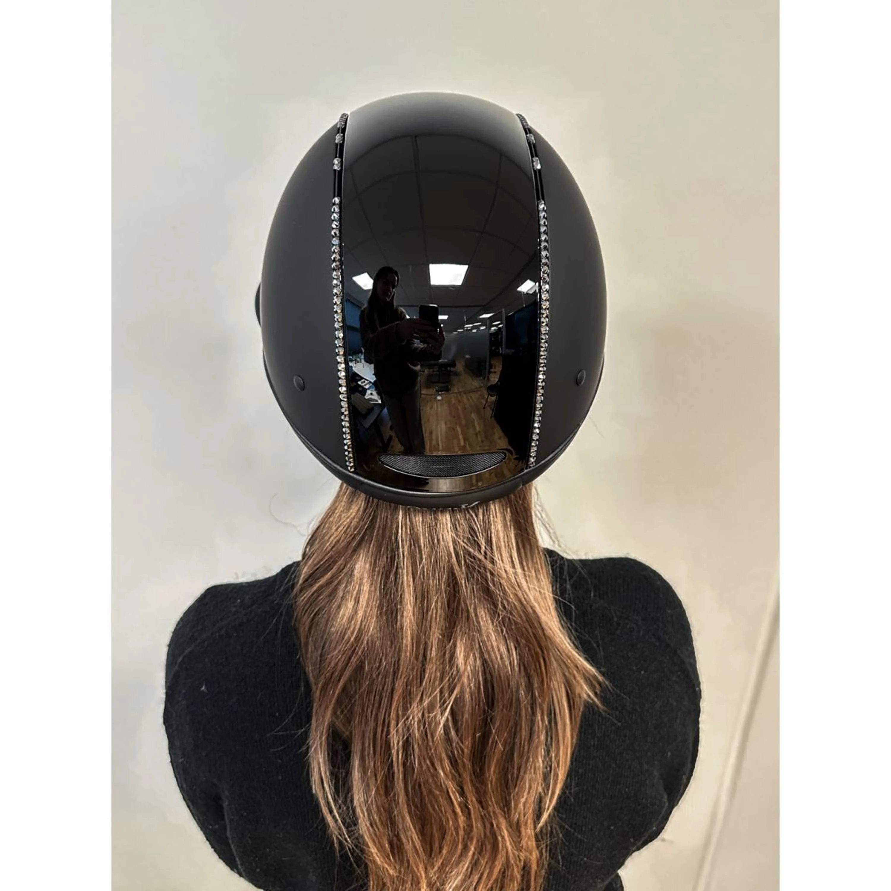 OneK Casco da equitazione Avancé Lux Matt Glossy Top Nero - Image 5