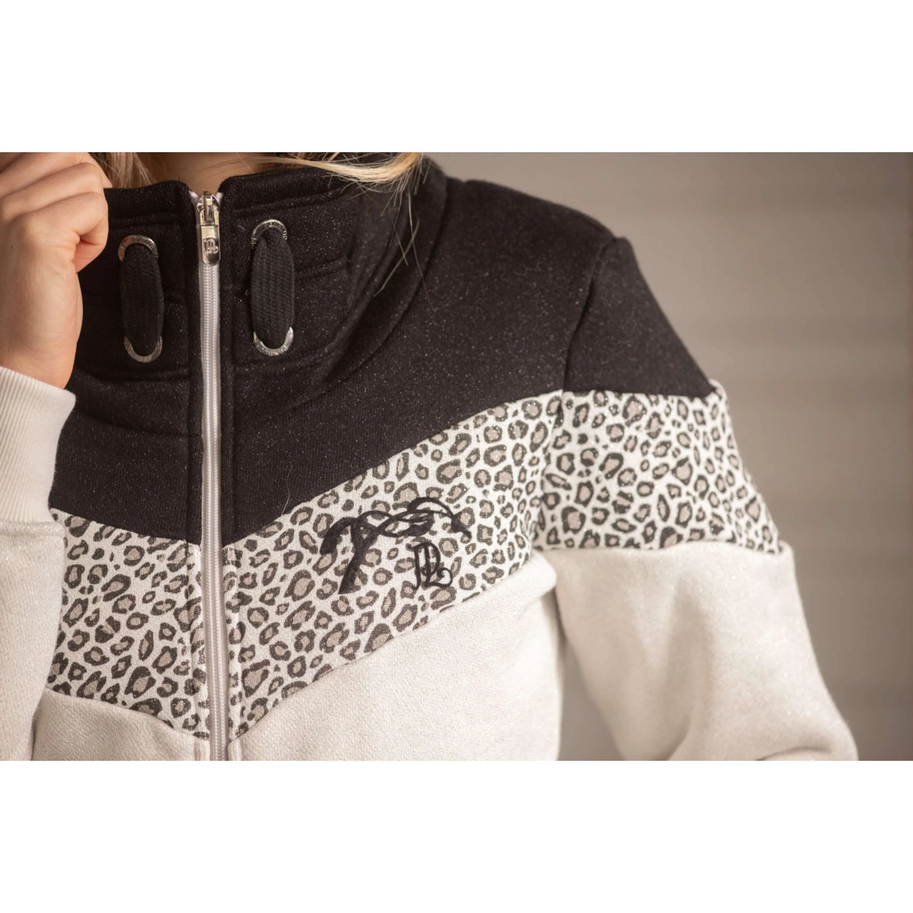 Pénélope Felpa con cappuccio e zip Leonative Grigio - Image 2