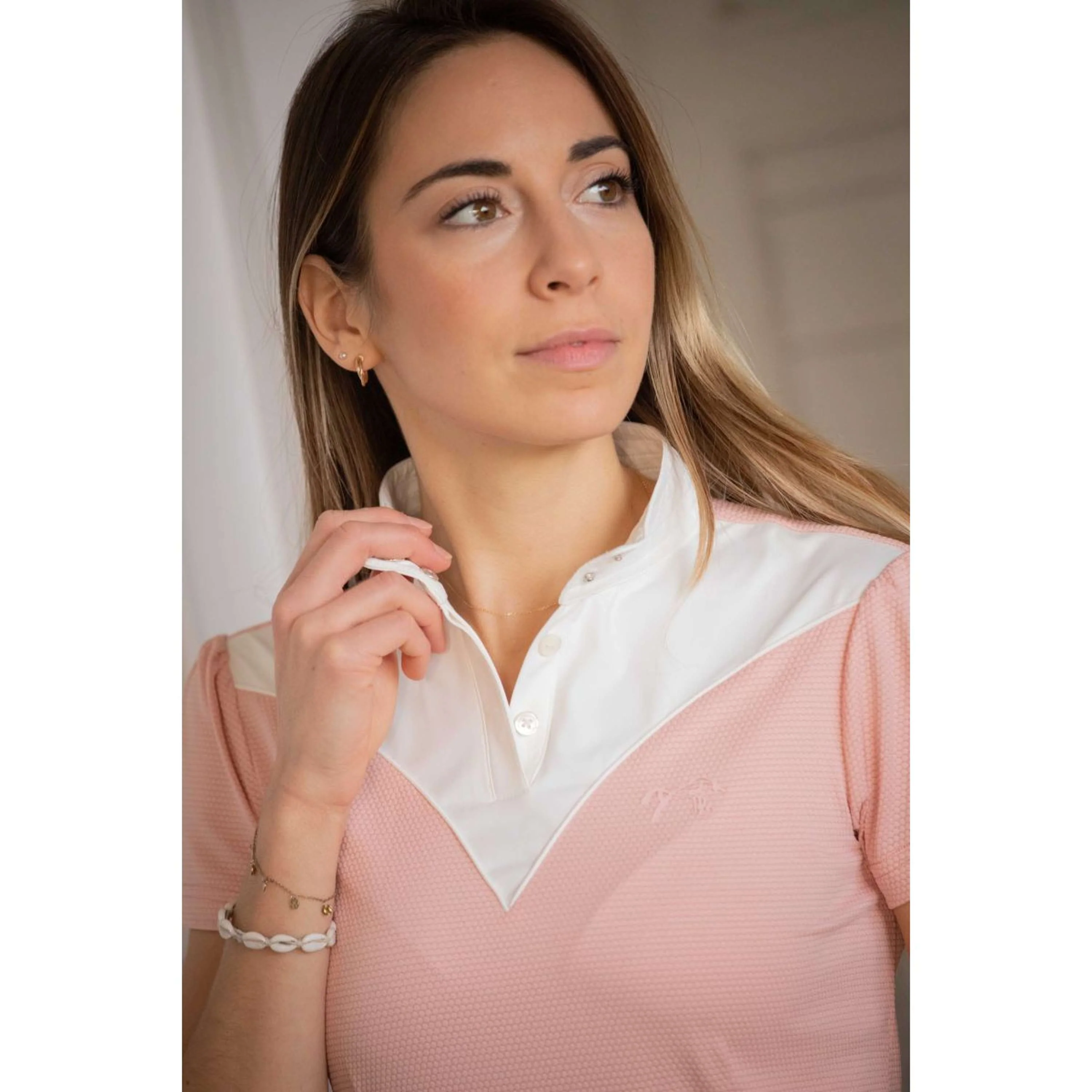 Pénélope Maglietta da Competizione Las Honey Maniche Corte Rosa - Image 2