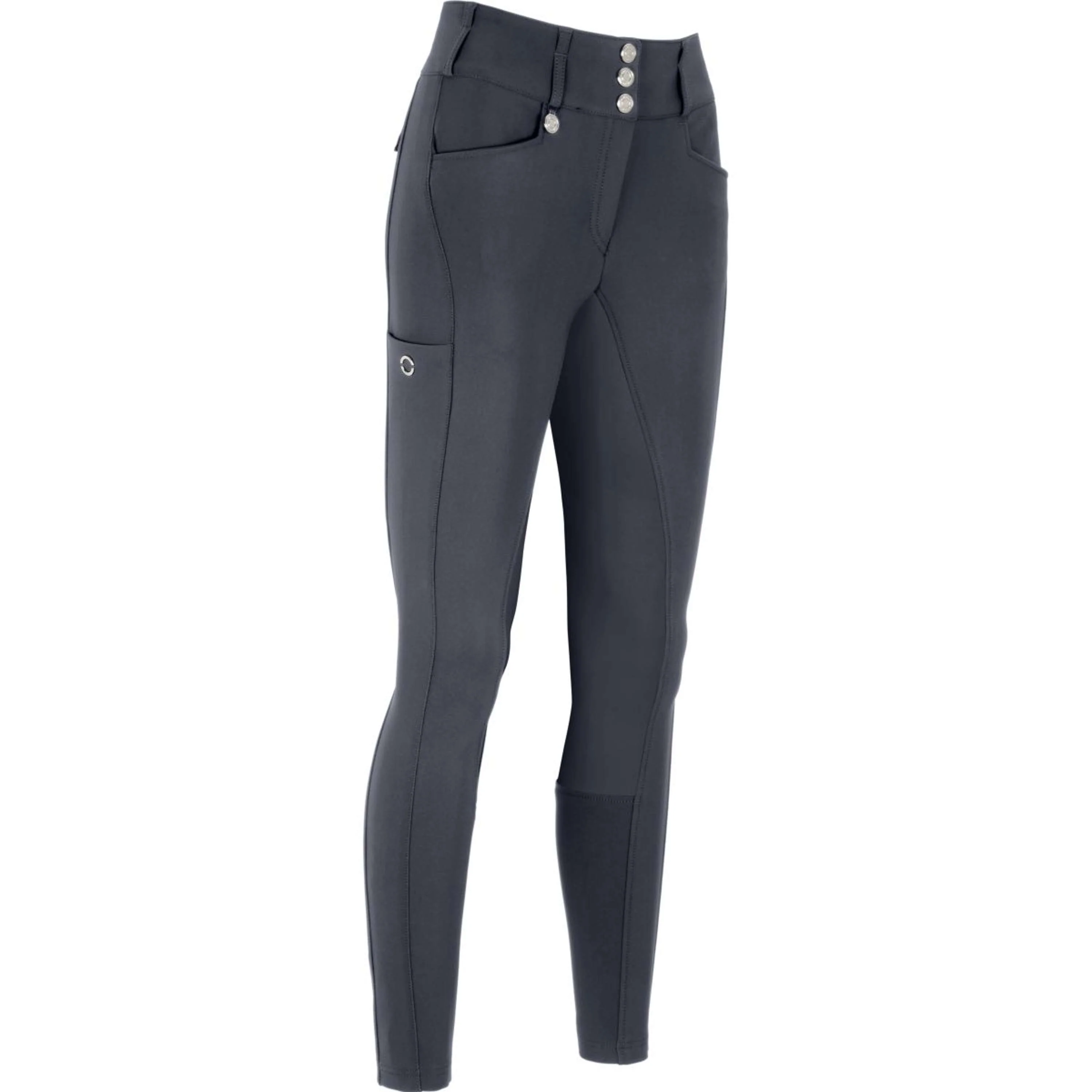 Pikeur Calzoni New Candela Fondo in Pelle Dark Shadow