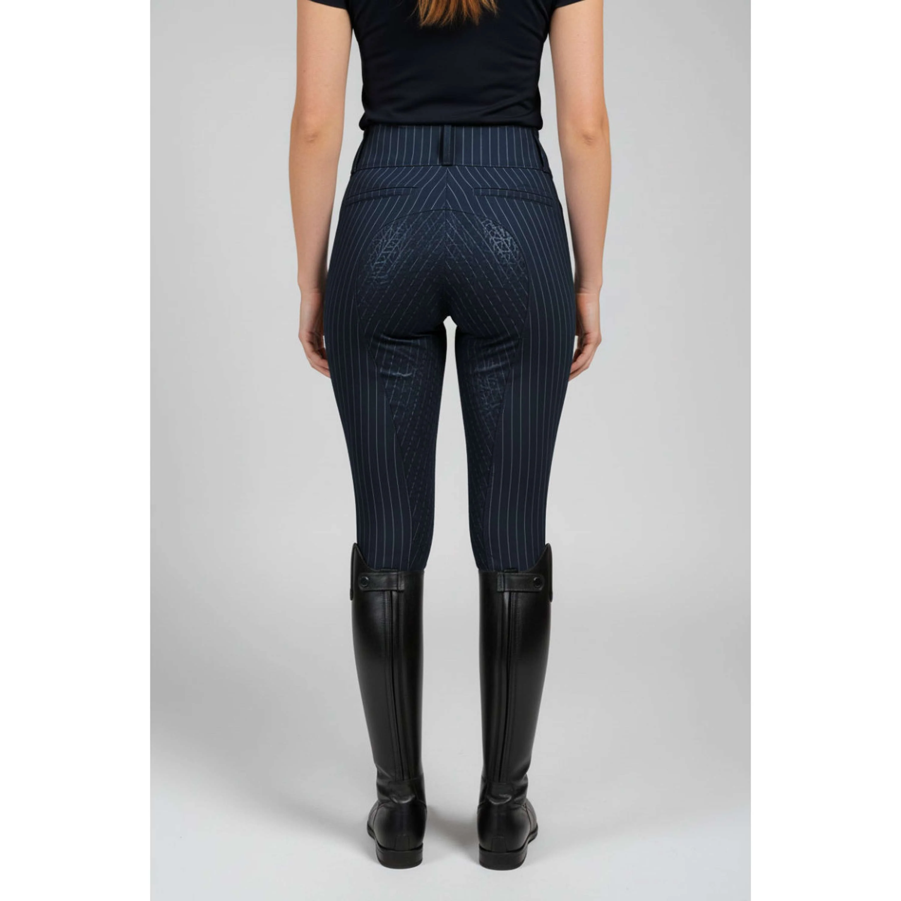 PS of Sweden Pantaloni da Equitazione Penny Pinstripe Full Grip Navy - Image 2