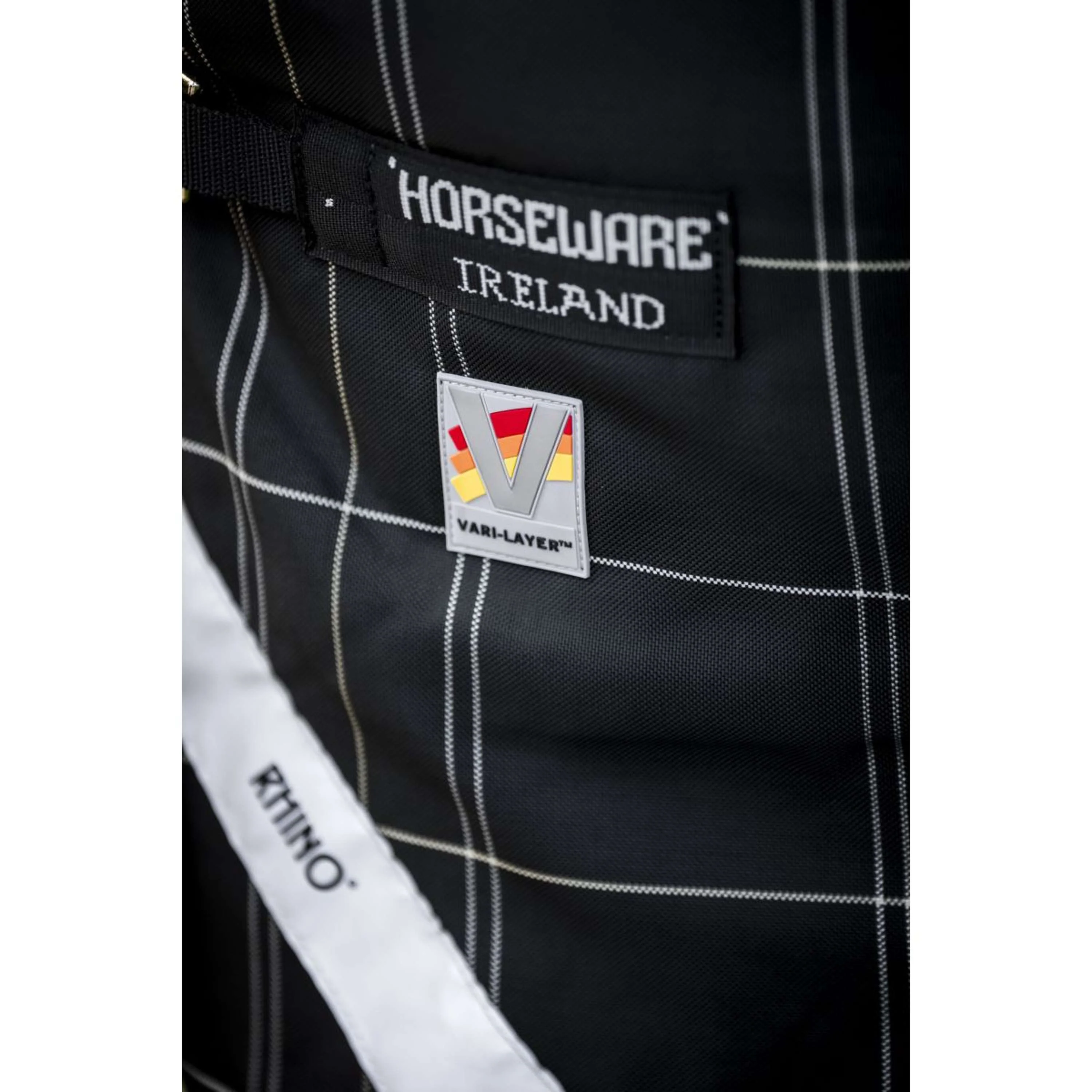 Rhino Wug Turnout Varilayer 250g Black/Grey/White Check/Gray - Image 6