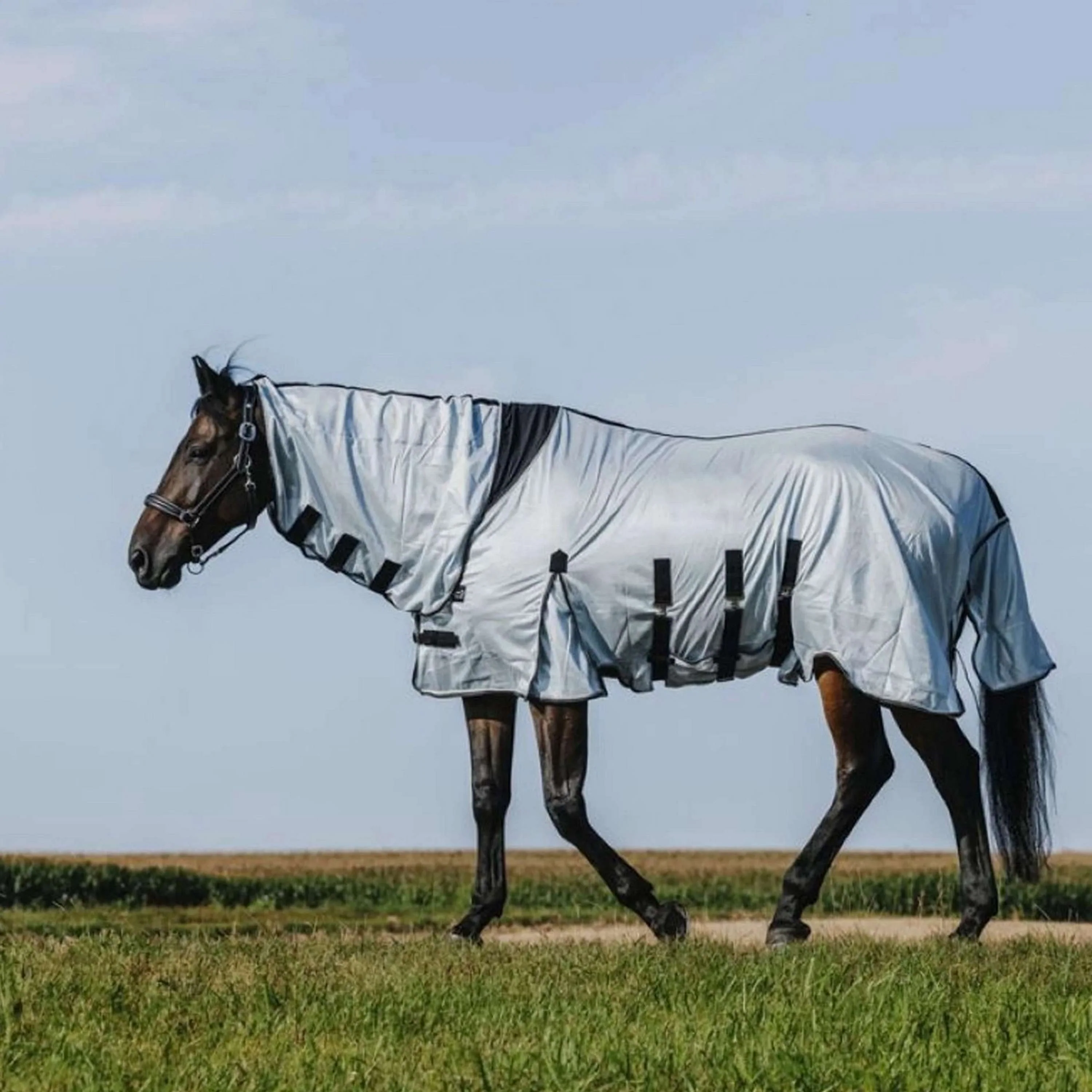 Riding World Coperta Antimosche Belly Mesh Combo Grigio - Image 2