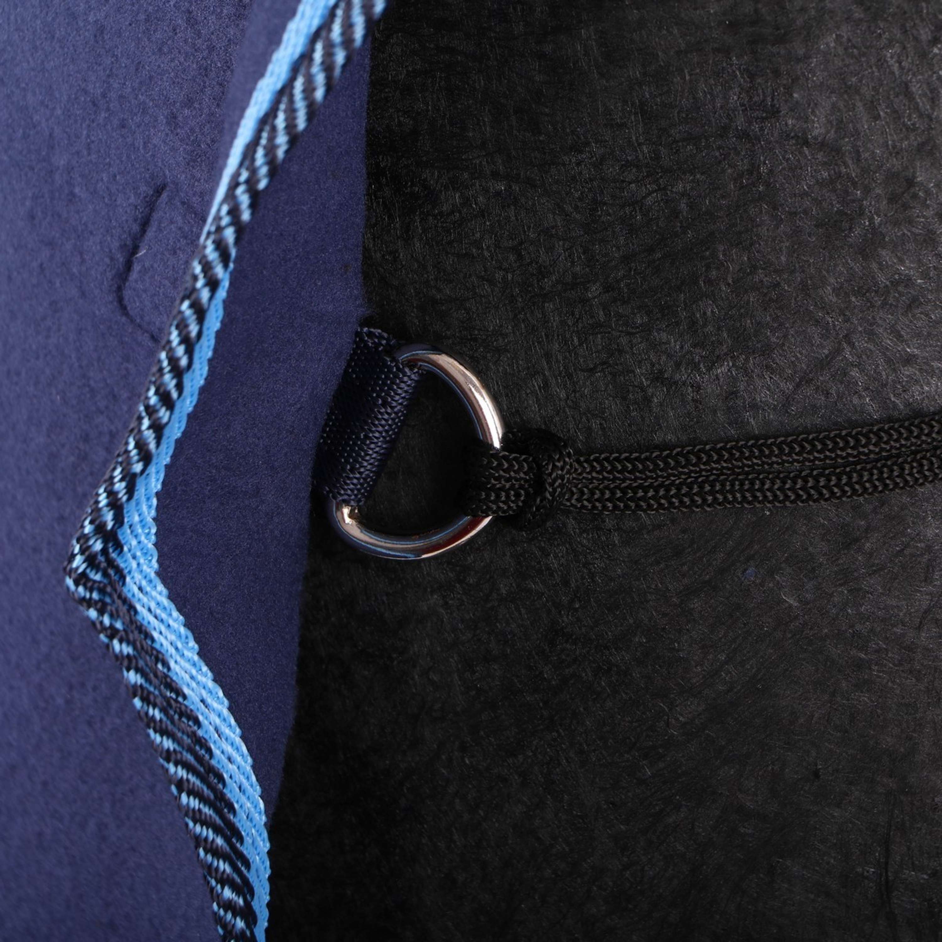Riding World Coperta da esercizio Fleece Blu marino/azzurro - Image 4