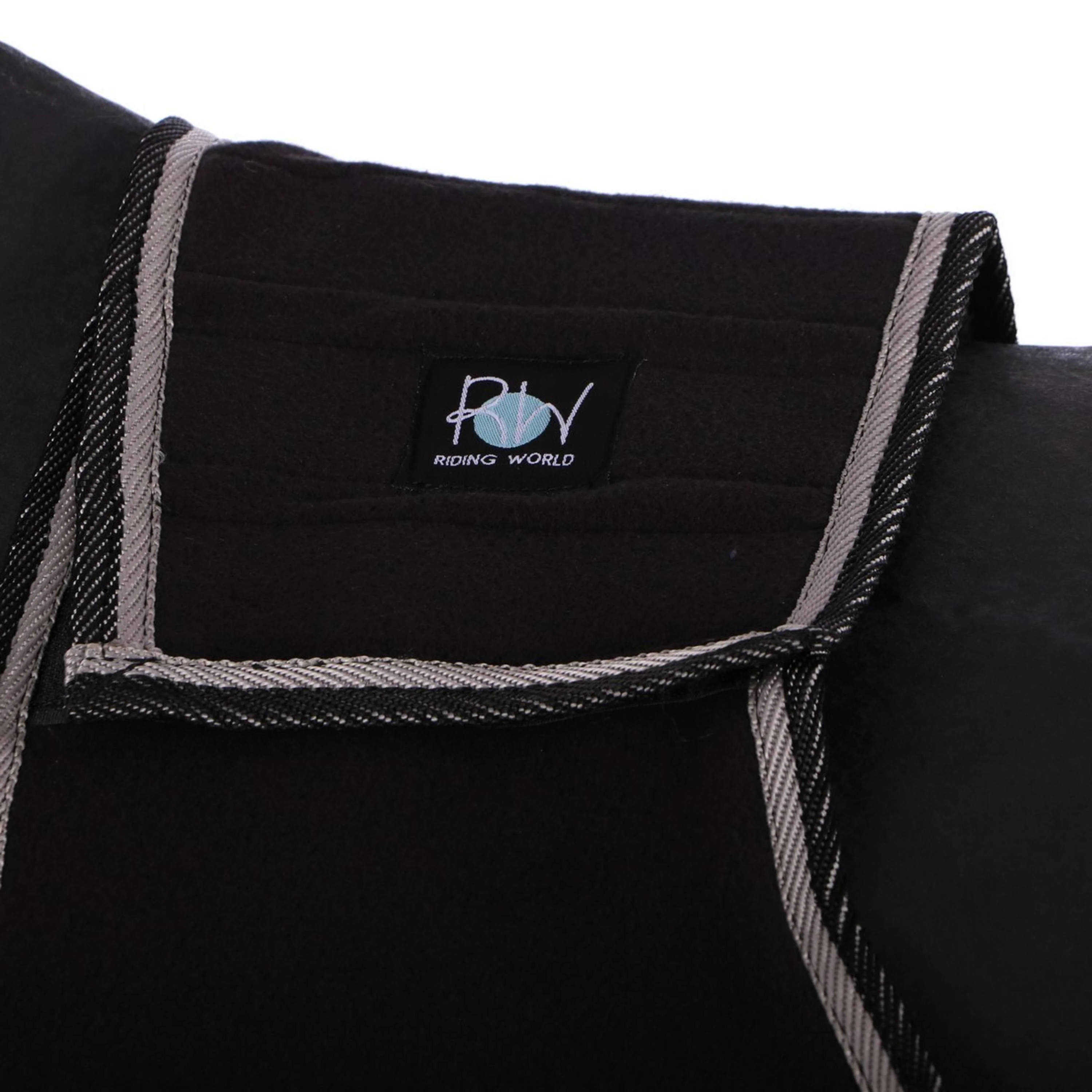 Riding World Coperta da esercizio Fleece Nero/Grigio - Image 2
