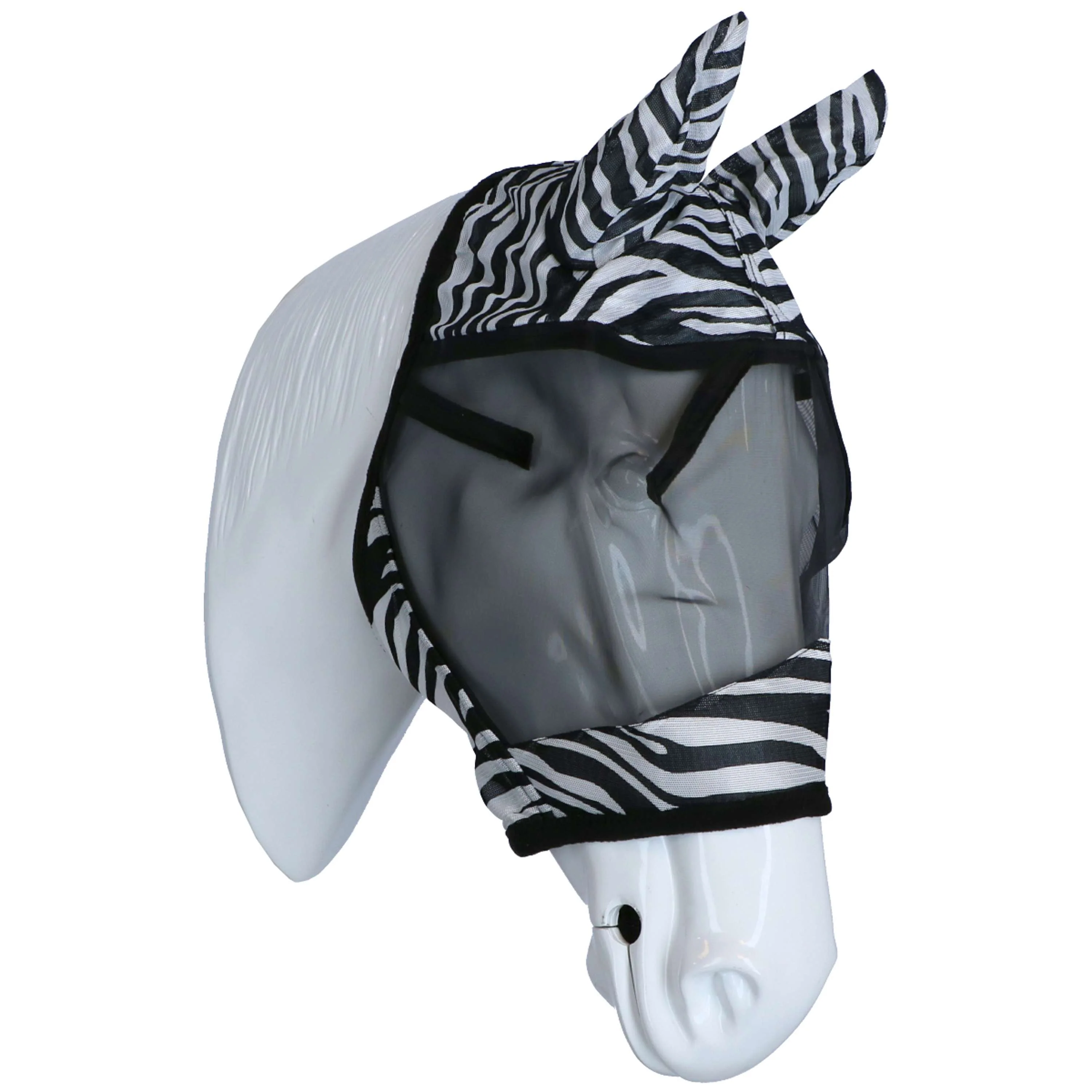 RugBe by Covalliero Maschera antimosche con copriorecchie Zebra Nera - Image 2