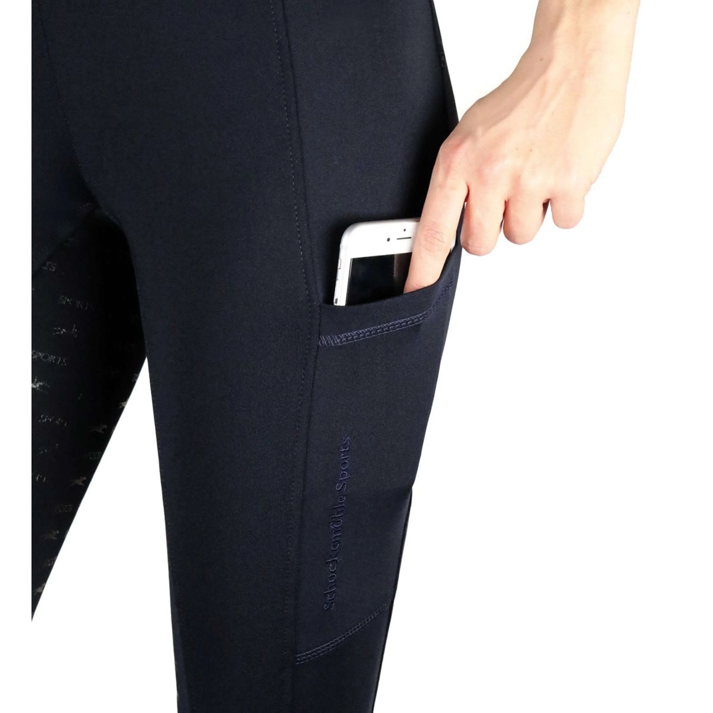 Schockemöhle Leggings da Equitazione Equinox Pocket Full Grip Ocean - Image 4
