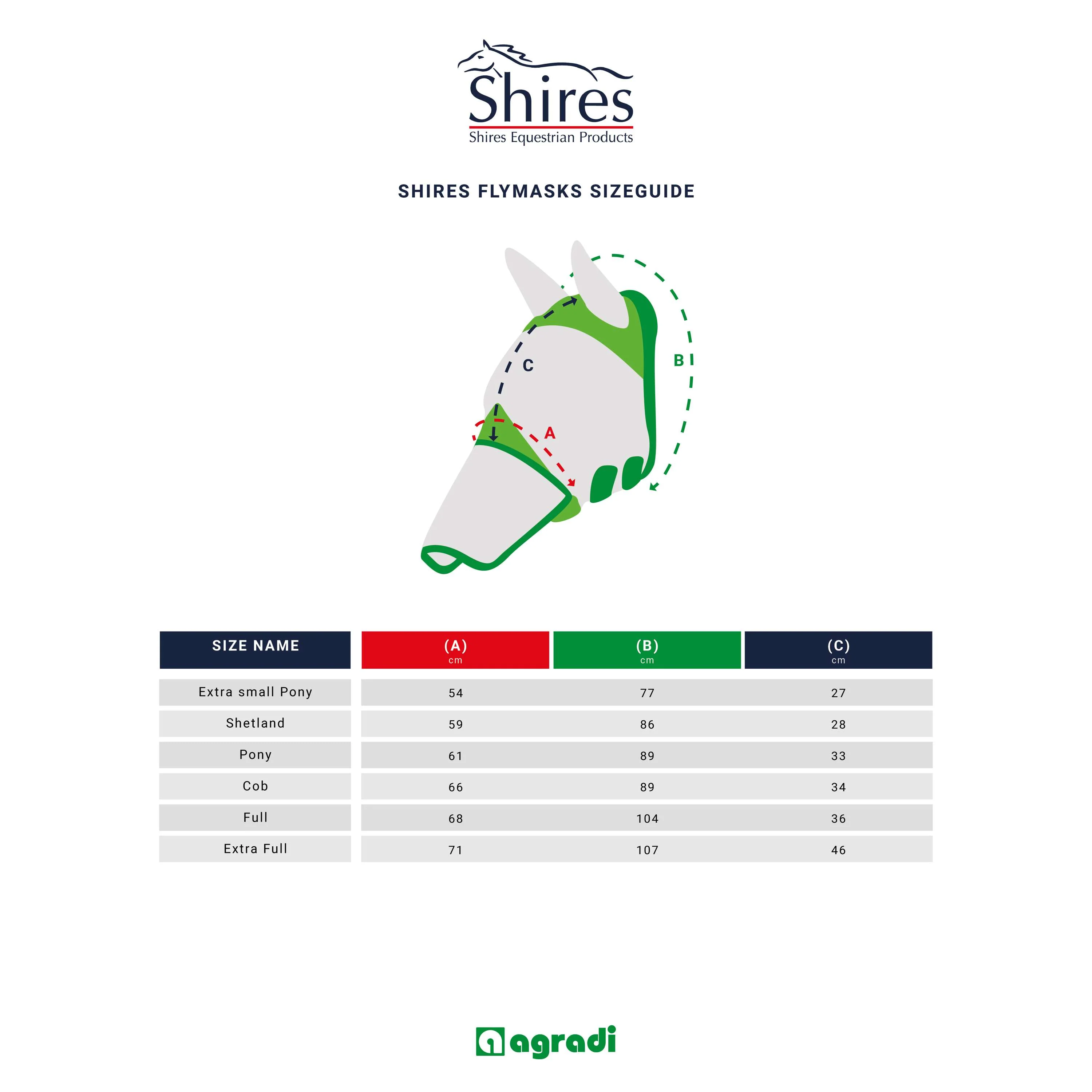 Shires Maschera per Mosche Nero - Image 6