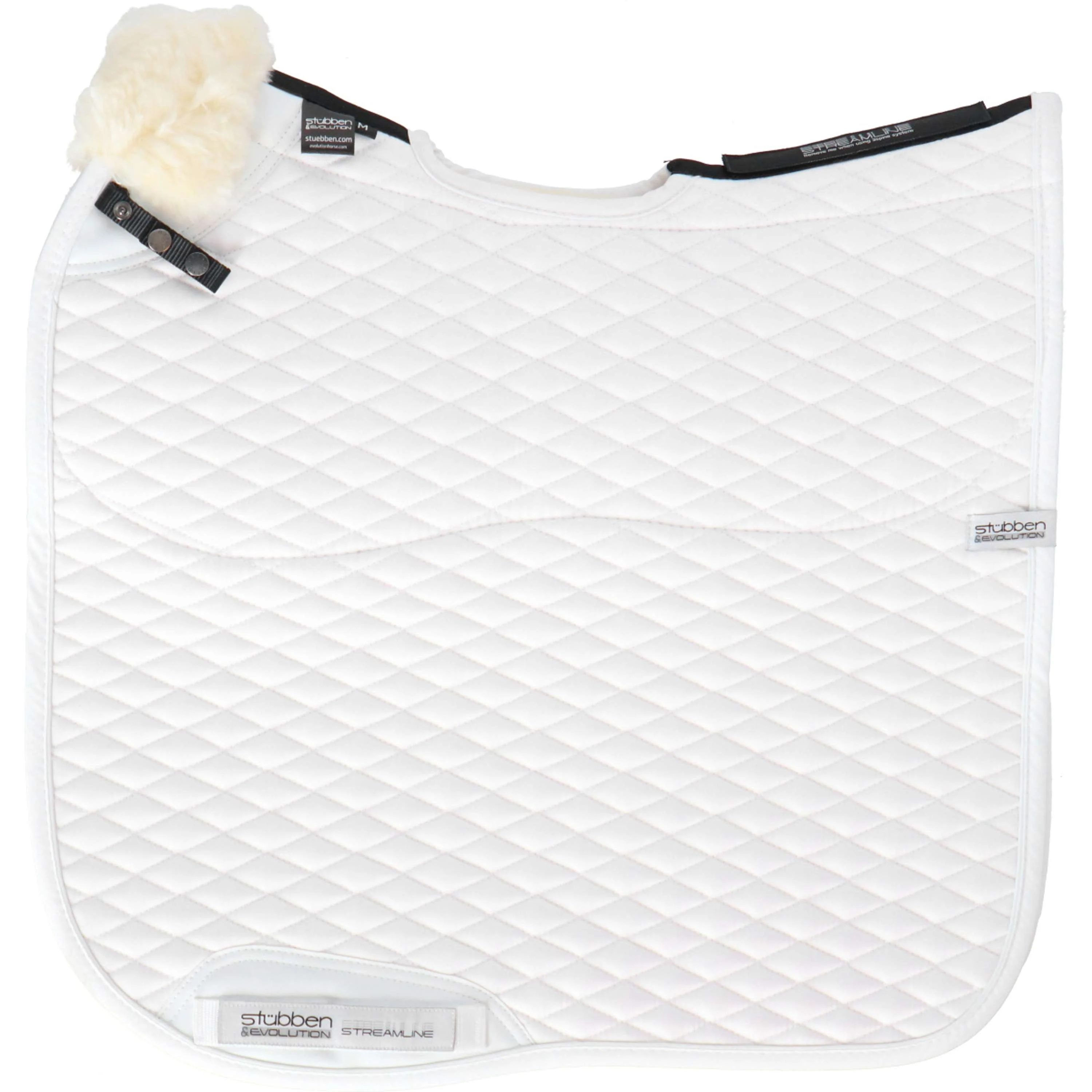 Stübben Sottosella Streamline Pelle di agnello da dressage Bianco - Image 3