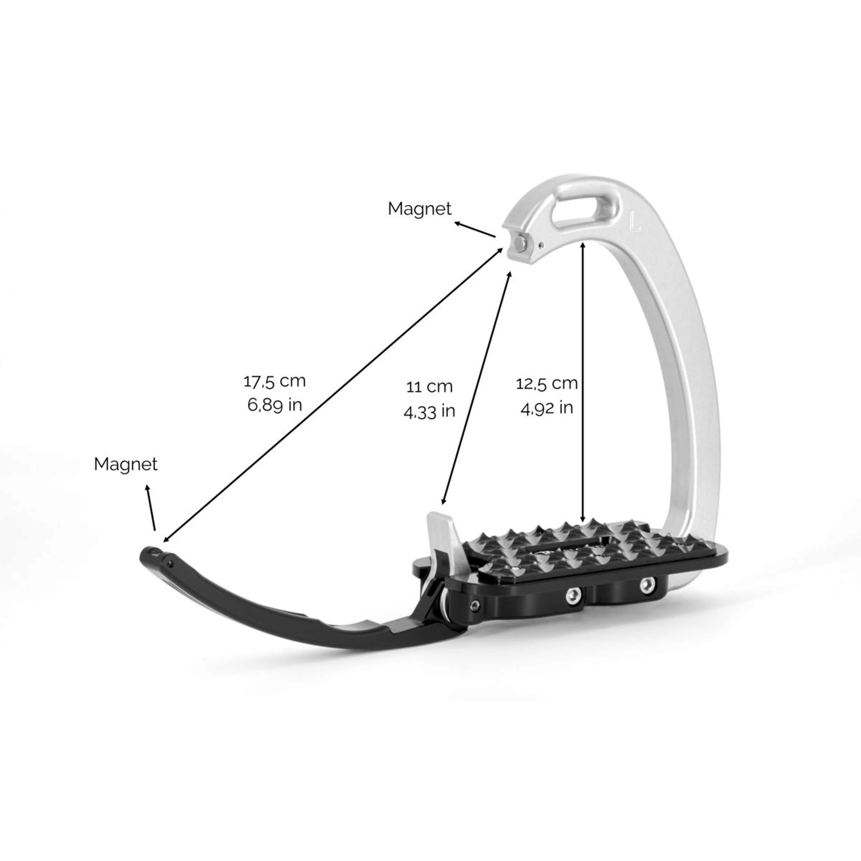 Tech Stirrups Staffe Venice Sloped EVO Argento/Titanio - Image 2