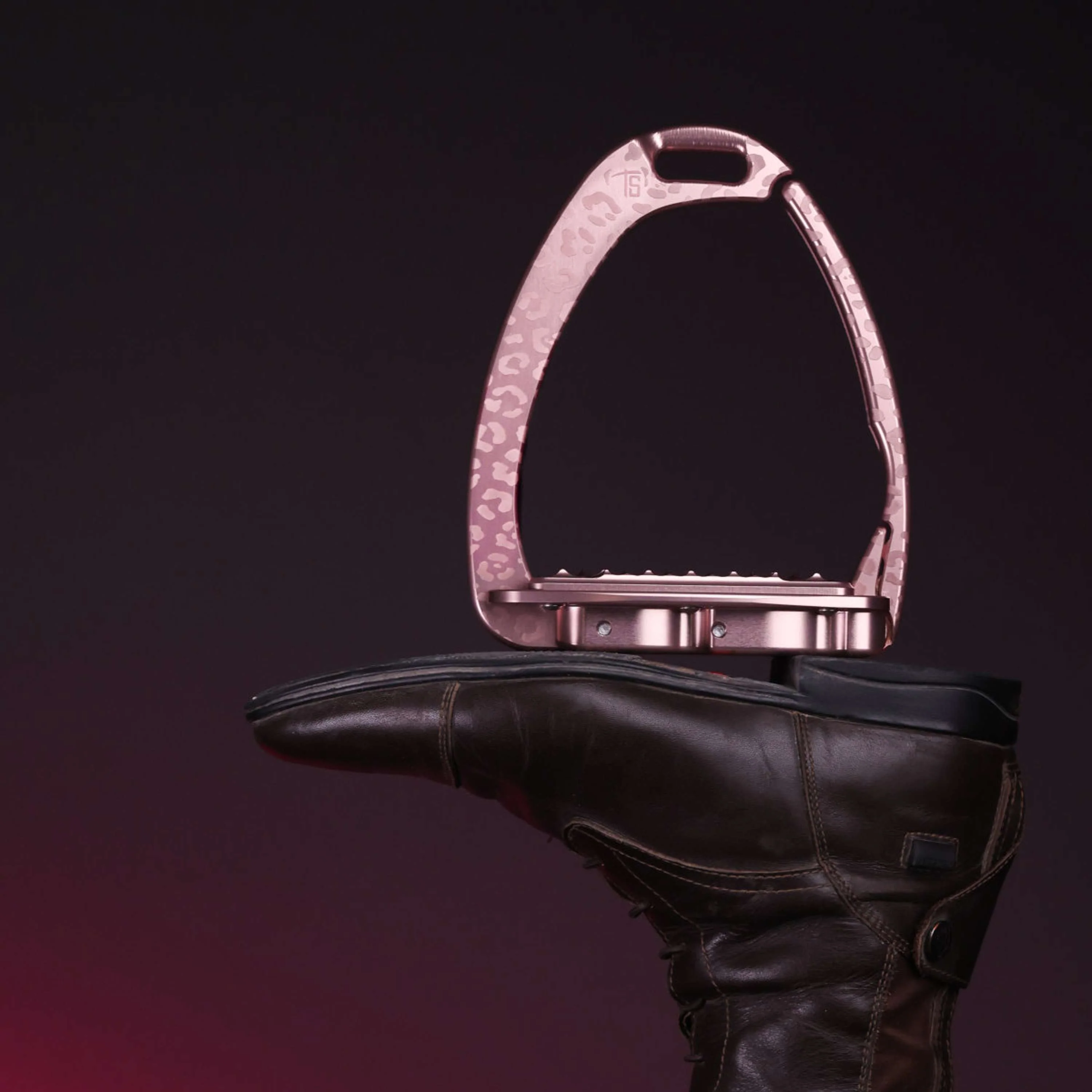 Tech Stirrups Staffe Venice Sloped EVO Leopard Rosegold - Image 8
